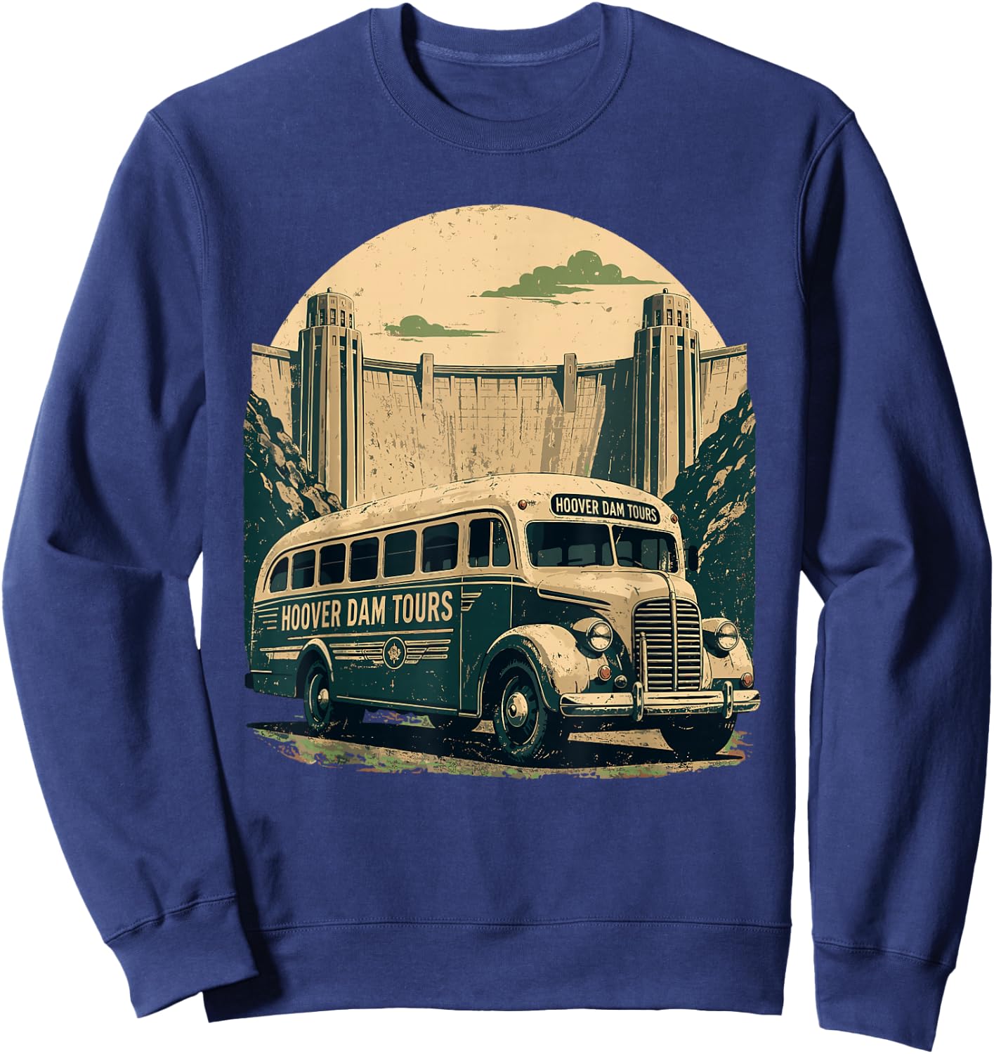 Hoover Dam Vintage Tour Bus Sweatshirt - Sweatshirt | Navy