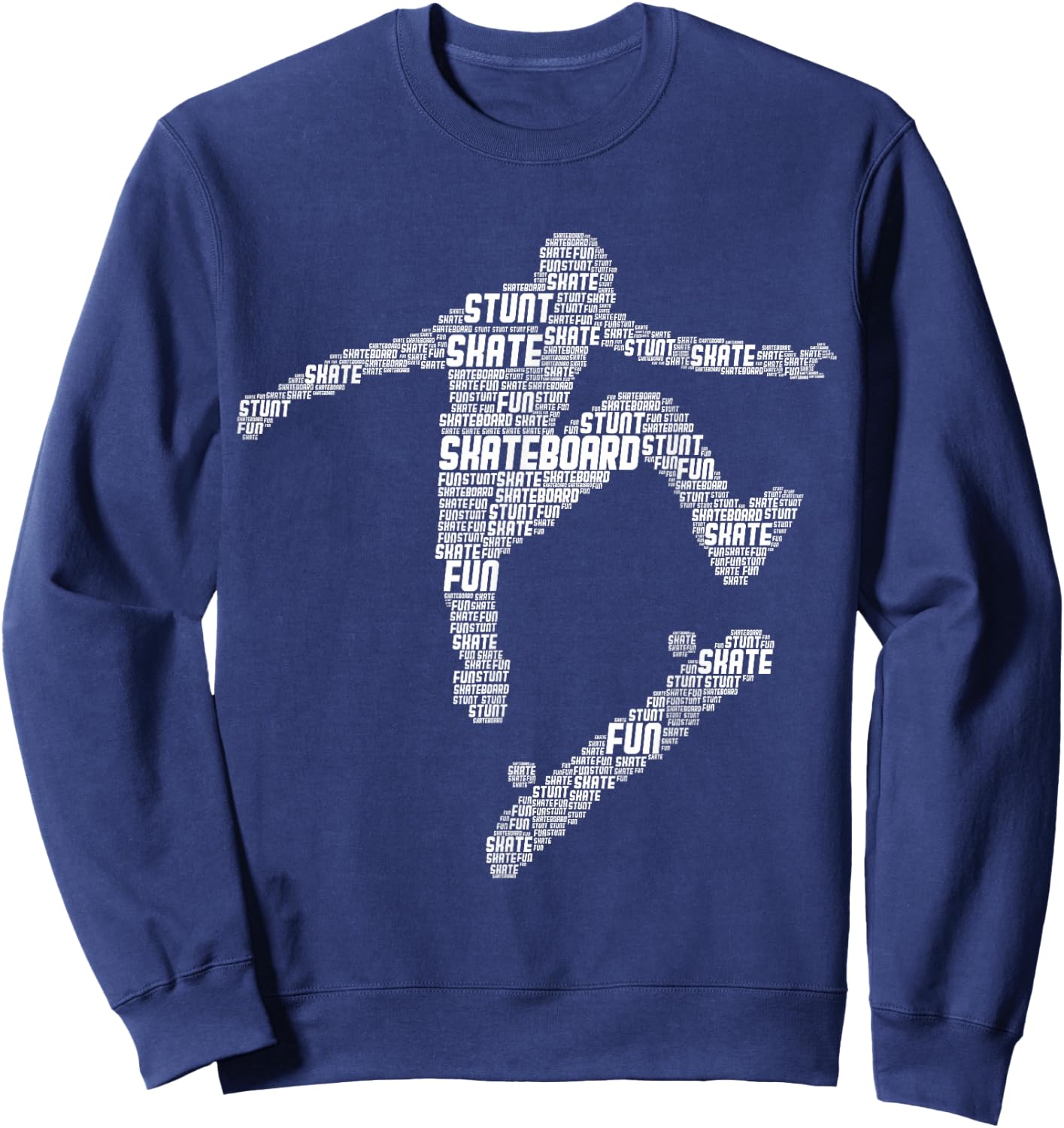 Skateboard Stunt Retro Skater Boys Children Men Sweatshirt - Sweatshirt | Navy