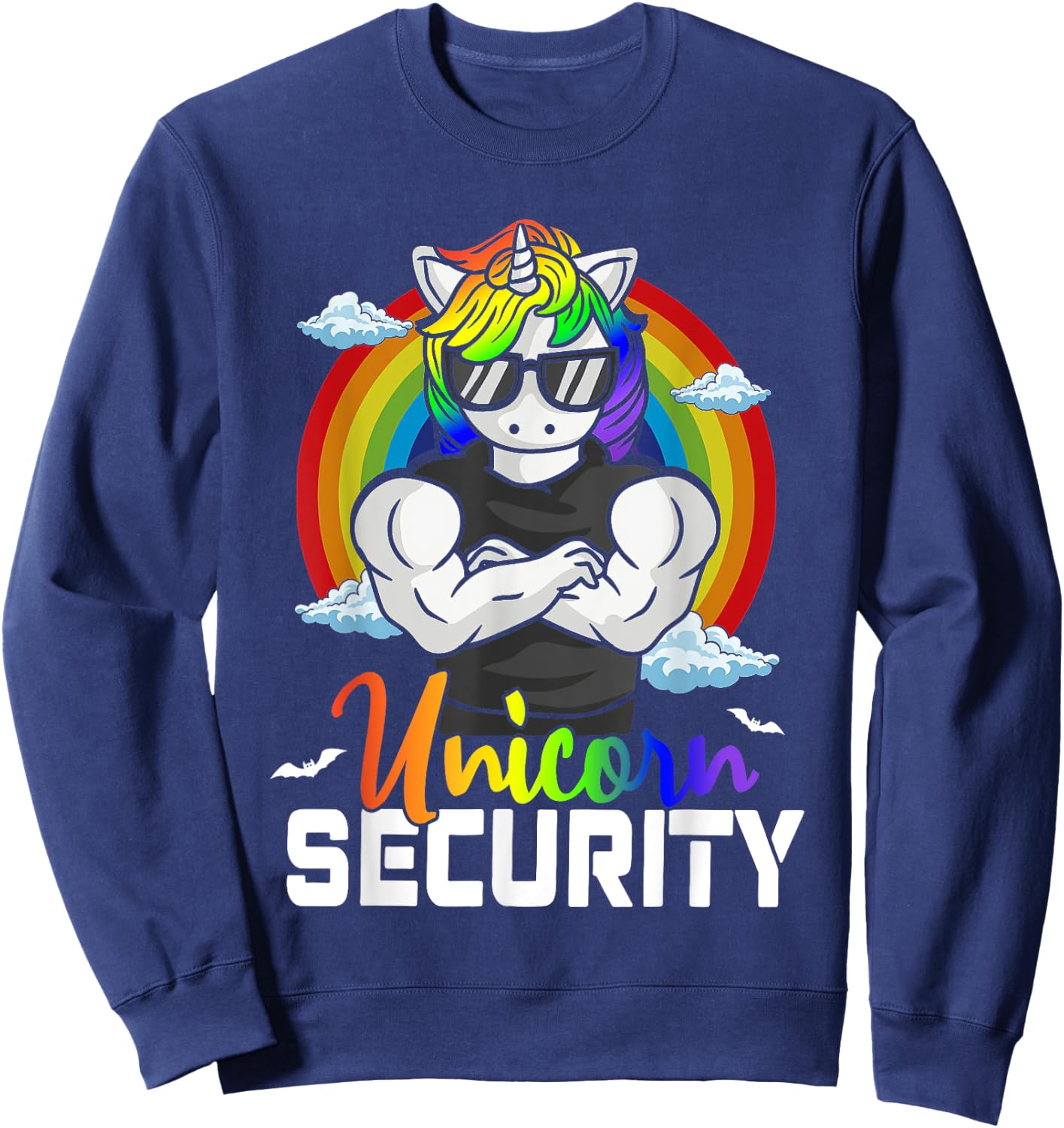 Halloween Costume Unicorn Security Matching Family Sweatshirt - Sweatshirt | Navy