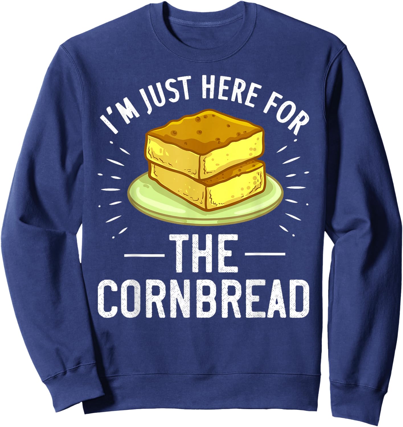 Cornbread Funny Gluten Free Sweatshirt - Sweatshirt | Navy