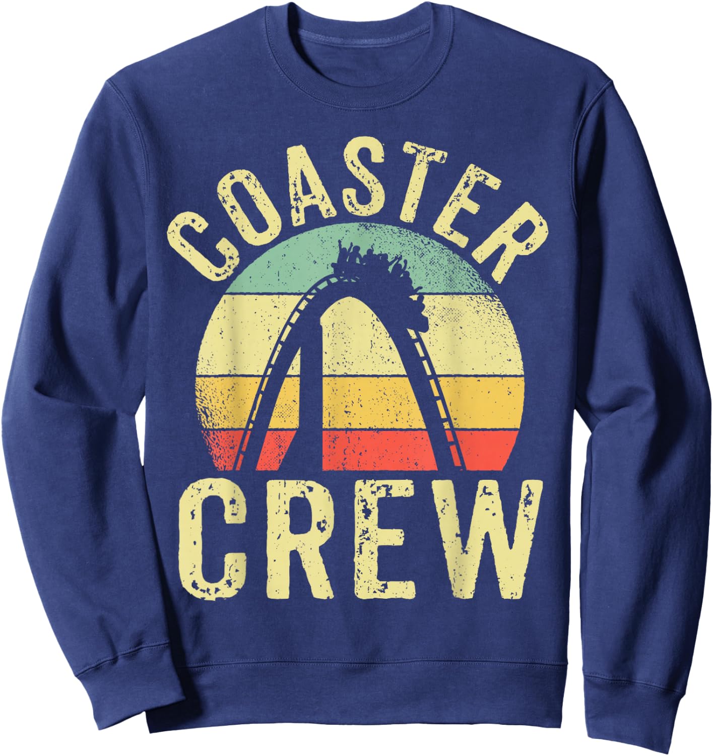 Vintage Rollercoaster Crew I Family Roller Coaster Sweatshirt - Sweatshirt | Navy