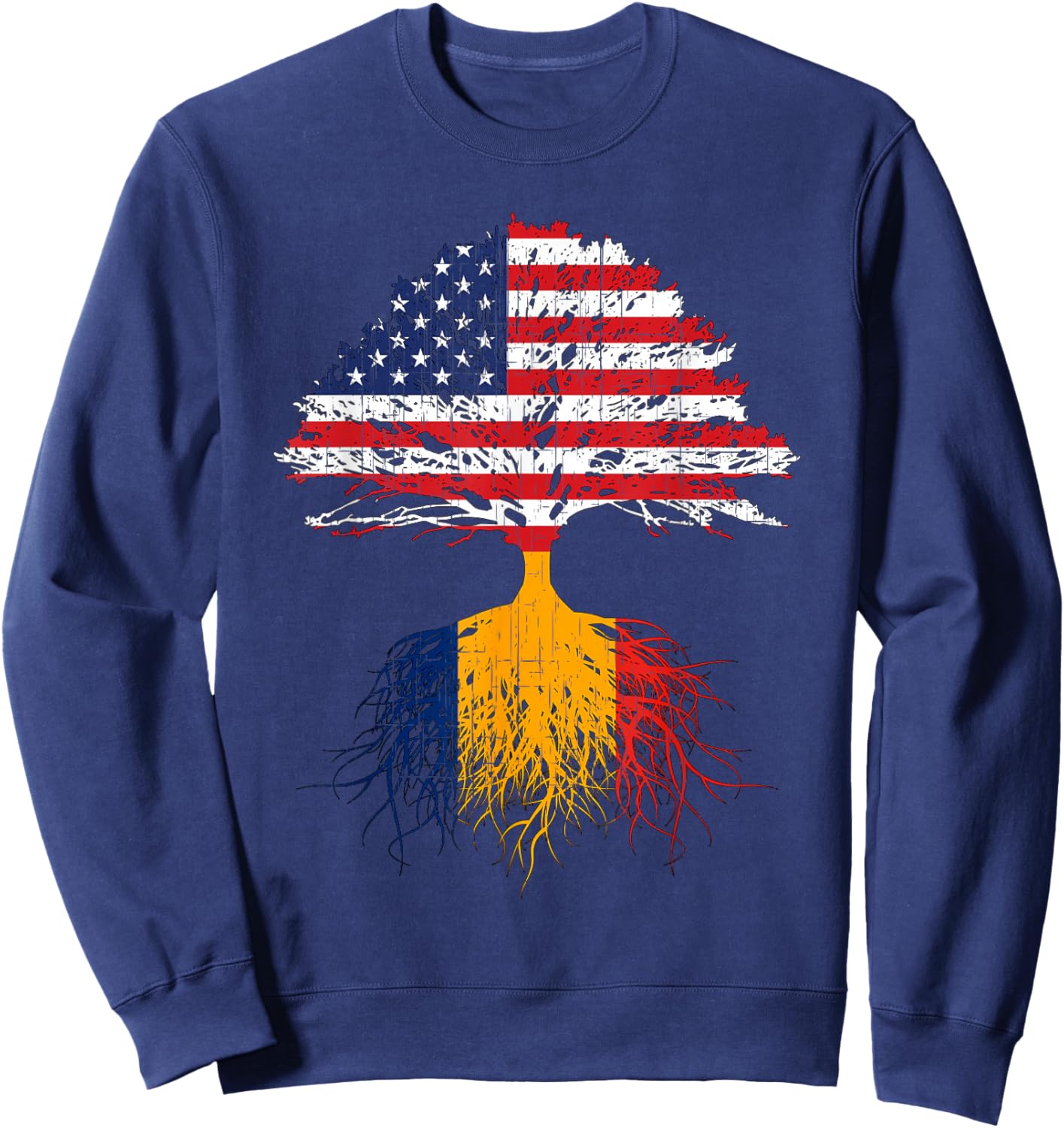 Romanian Roots American Grown Romania Shirt Women Sweatshirt - Sweatshirt | Navy