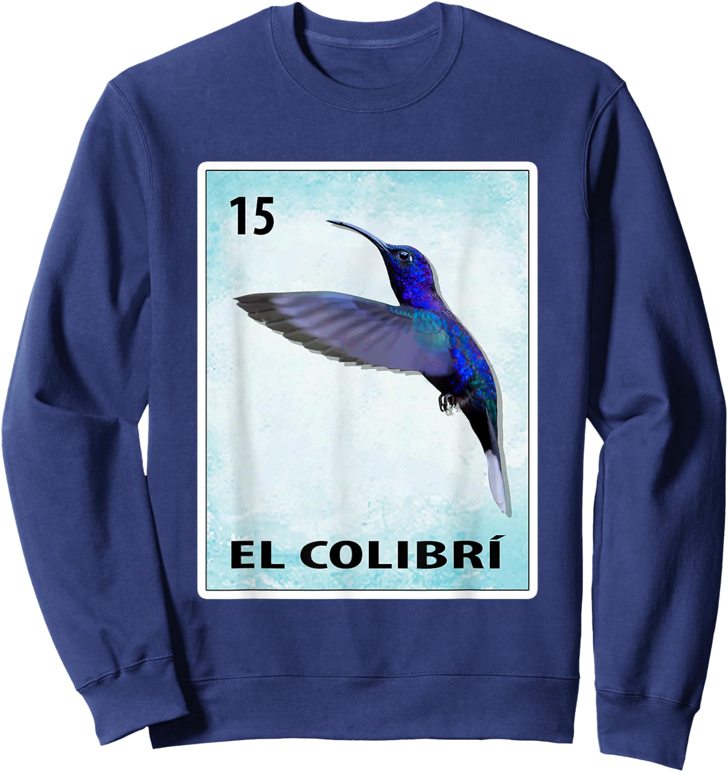 El Colibri Mexican Hummingbird Cards Sweatshirt - Sweatshirt | Navy