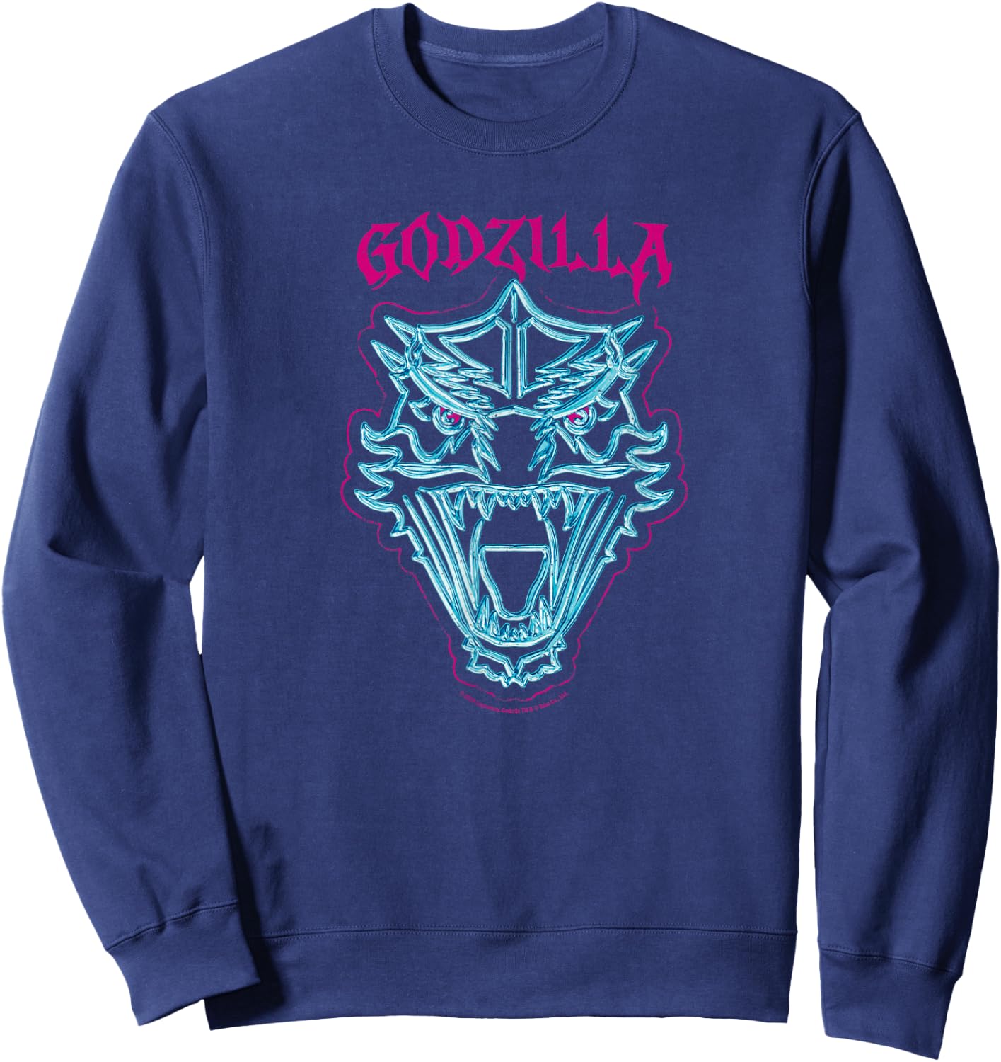 Heavy Metal Godzilla Officially Licensed Sweatshirt - Sweatshirt | Navy