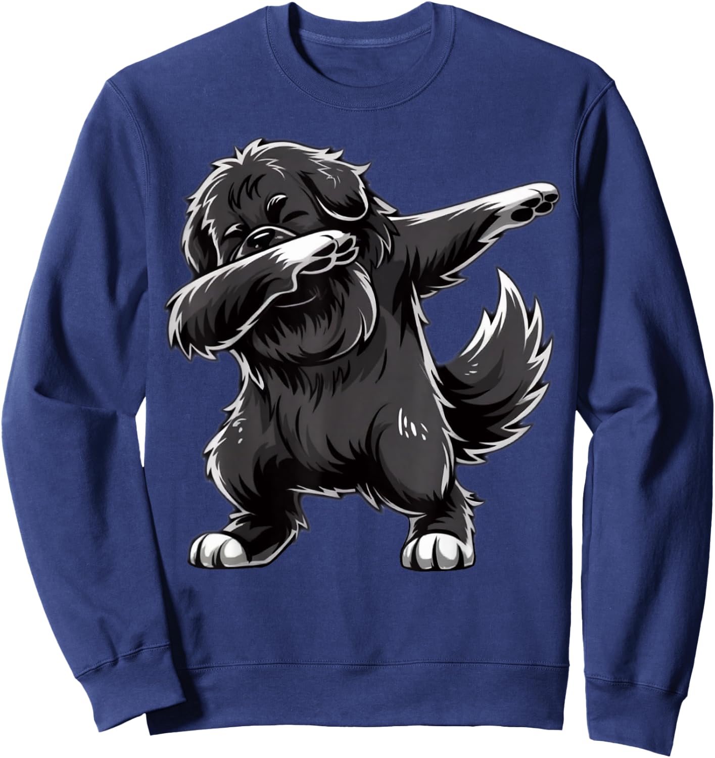 Dabbing Newfoundland Dab Dance Dog Lover Gifts Women Sweatshirt - Sweatshirt | Navy