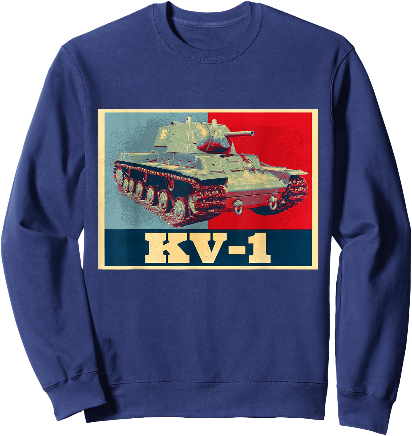 KV-1 Tank Military WW2 Soviet Army WWII Tank Men's Goods Clothes Military Sweatshirt - Sweatshirt | Navy