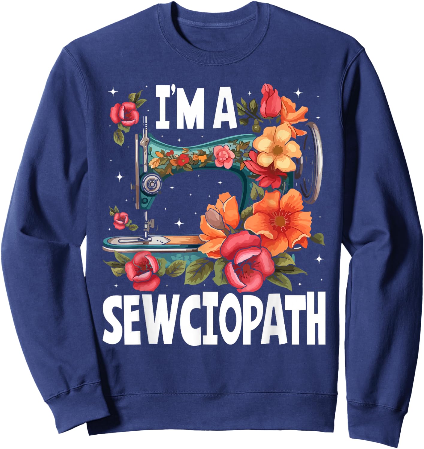 Cool Sewing Art Grandma Seamstress Tailor Quilting Sweatshirt - Sweatshirt | Navy