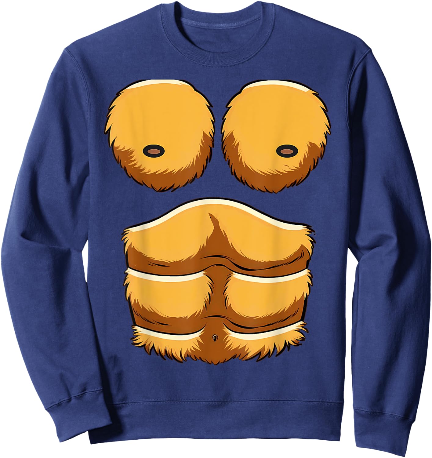 Monkey Gorilla Chest Halloween Costumes Sweatshirt - Sweatshirt | Navy