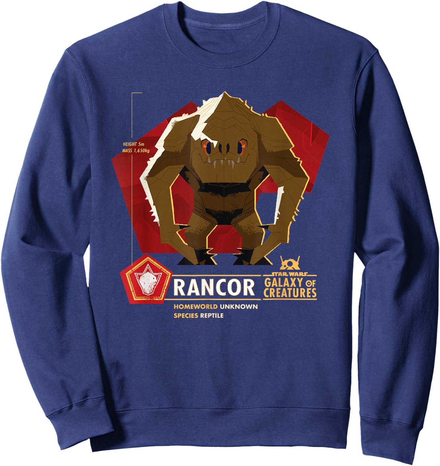 Star Wars Galaxy of Creatures Rancor Reptile Sweatshirt - Sweatshirt | Navy