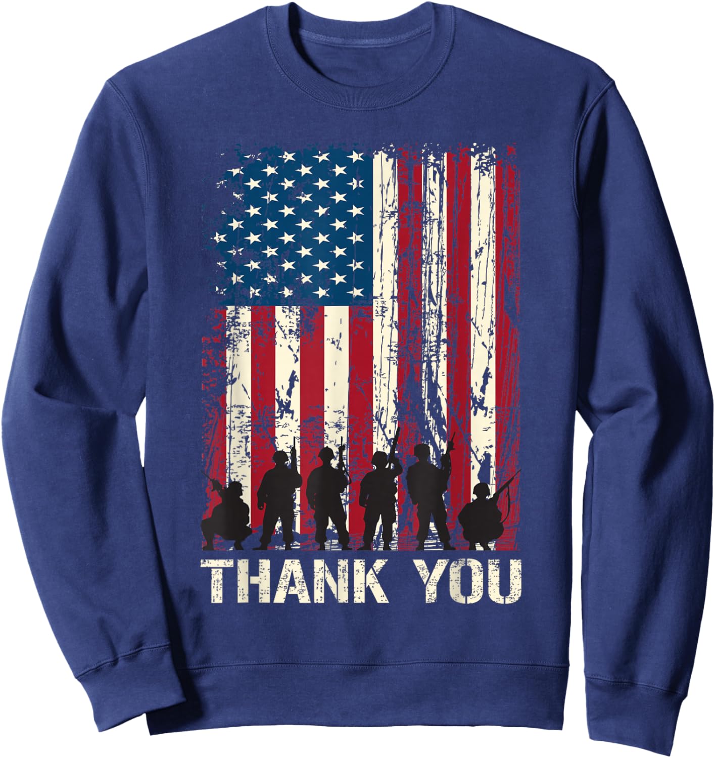 American Flag Veterans Day Patriotic Men Women Kids Boys Sweatshirt - Sweatshirt | Navy