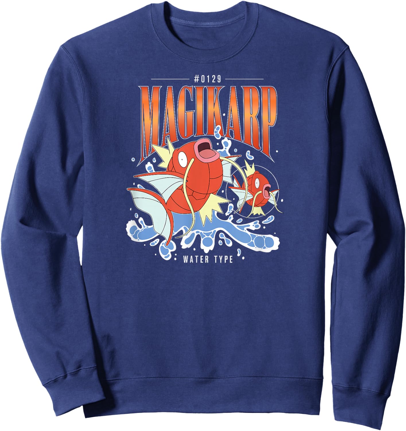 Pokémon - Magikarp Water Type Retro Bootleg Sweatshirt - Sweatshirt | Navy