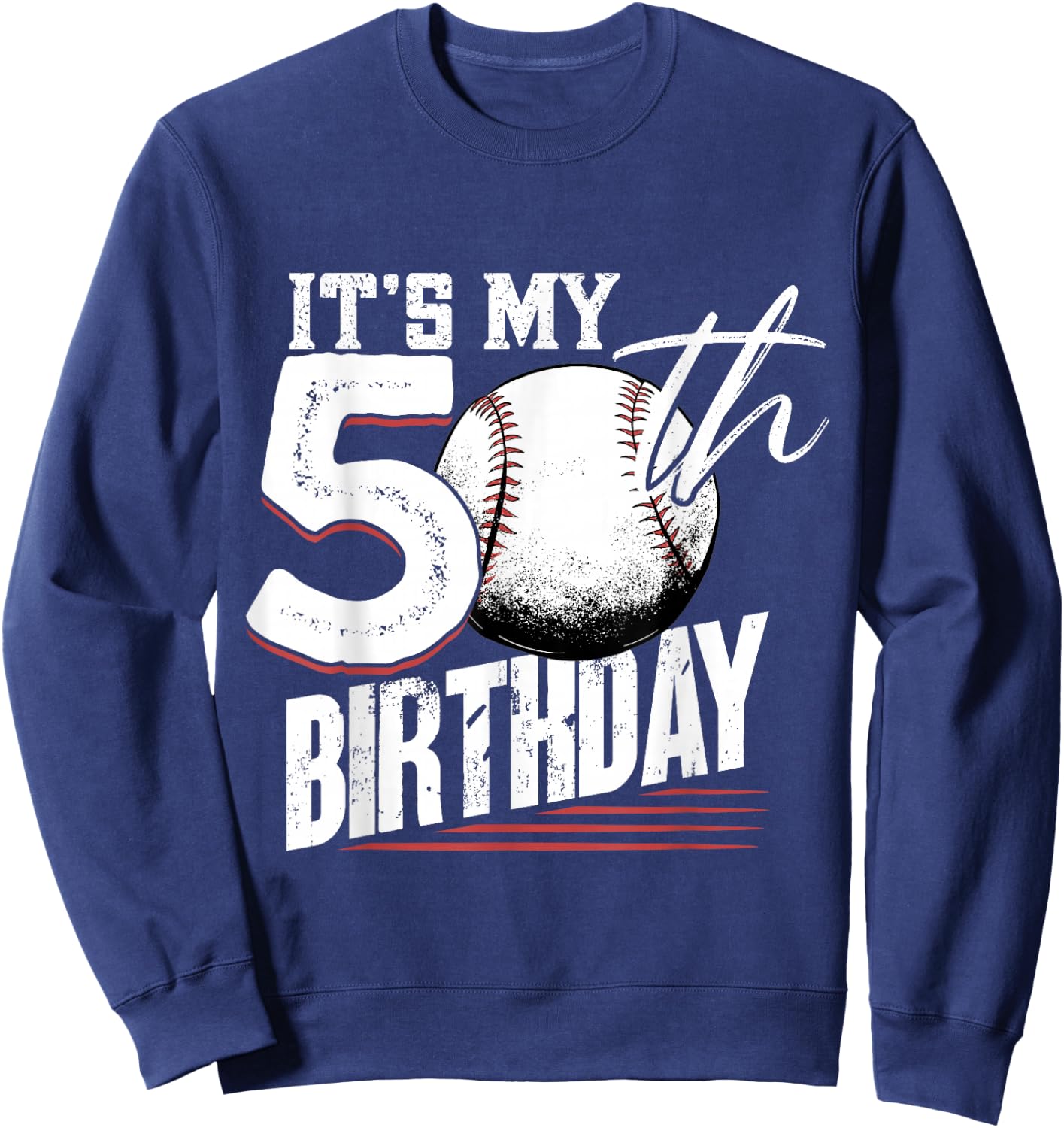 50 Years Old Vintage Baseball 50th Birthday Sweatshirt - Sweatshirt | Navy