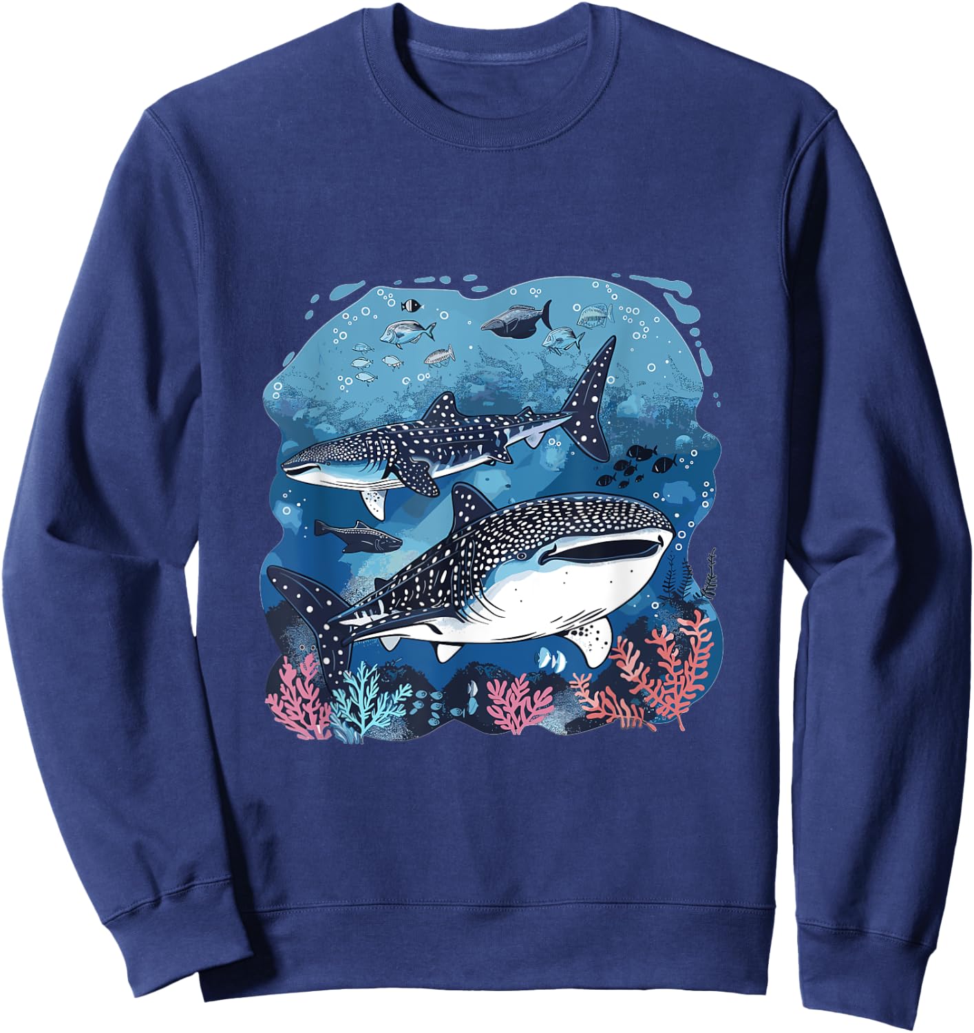 Whale Shark Sea Animal Graphic Sweatshirt - Sweatshirt | Navy