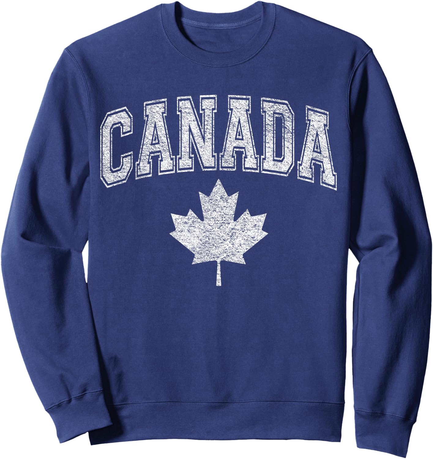 Canada Athletic Team Sports Flag Varsity Style Maple Leaf Sweatshirt - Sweatshirt | Navy