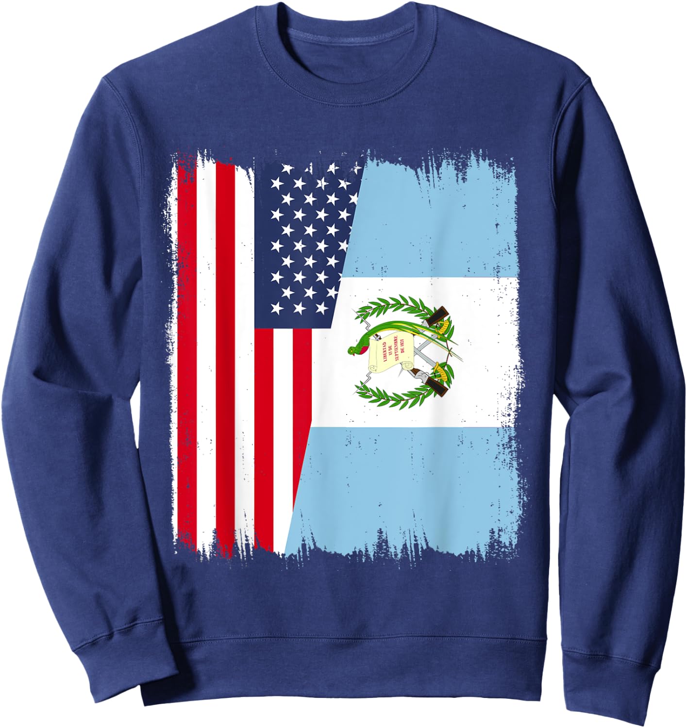 America Guatemala Flag American Guatemalan Roots Pride Sweatshirt - Sweatshirt | Navy