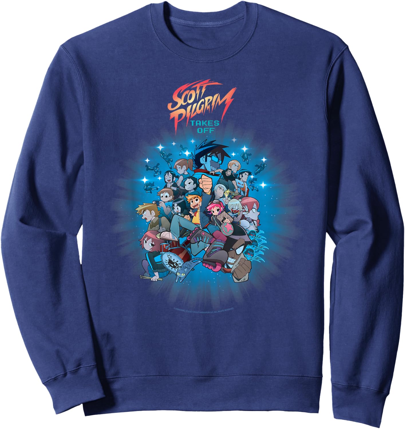Scott Pilgrim Takes Off Poster Sweatshirt - Sweatshirt | Navy