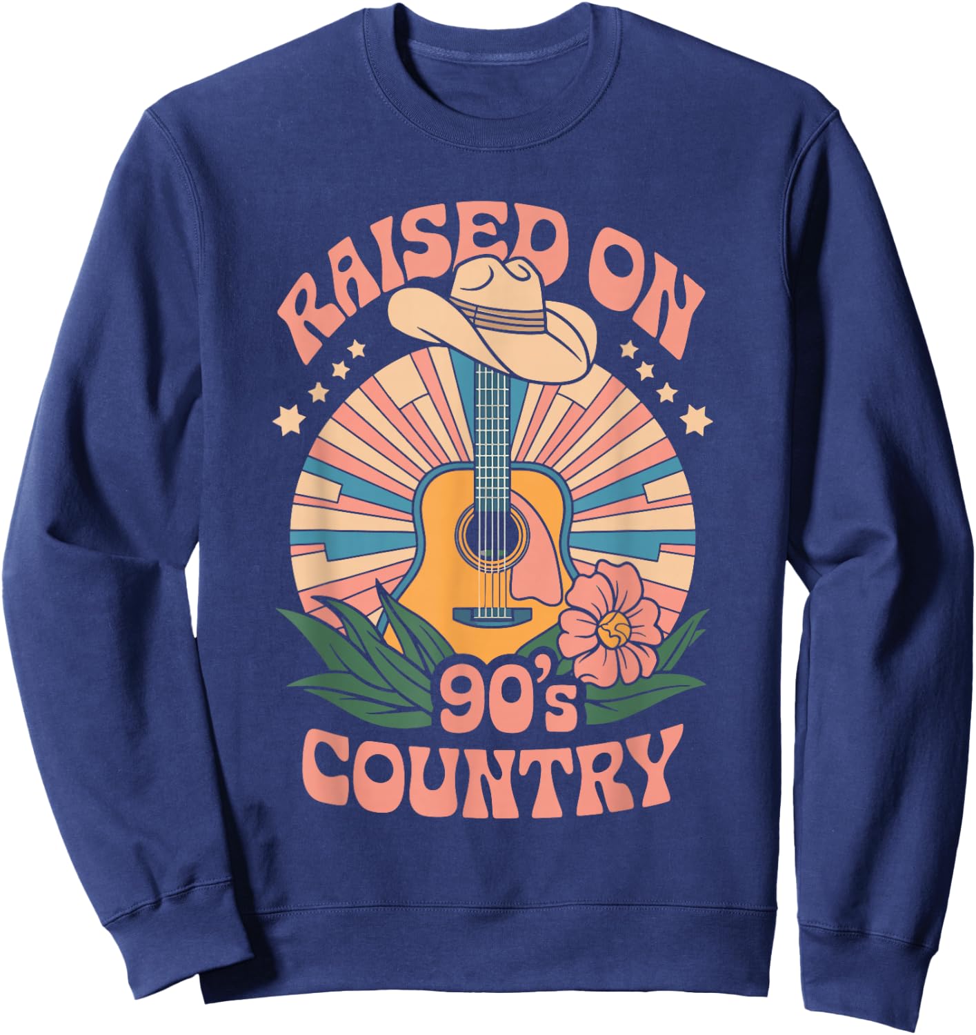 Raised On 90's Country Sweatshirt - Sweatshirt | Navy