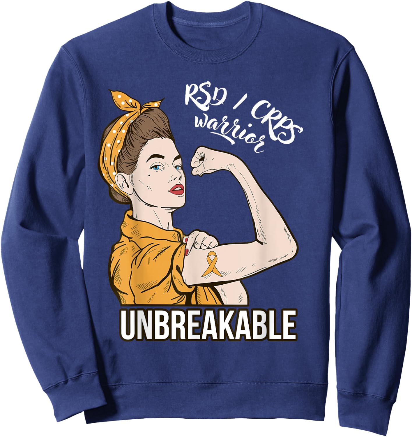 RSD CRPS Awareness CRPS Warrior Unbreakable Gift Sweatshirt - Sweatshirt | Navy