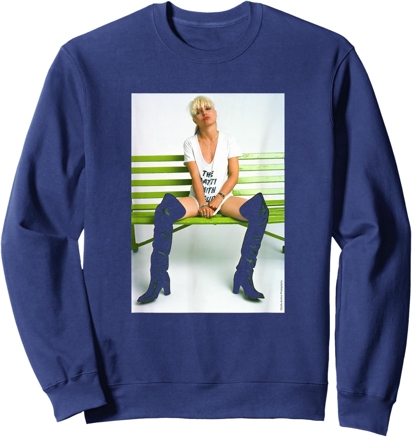Duffy Archive Photography Blondie Singer Debbie Harry Photo Sweatshirt - Sweatshirt | Navy