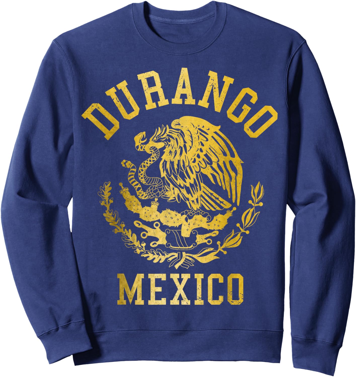 Durango Mexico Pride Mexican Flag Vintage Sweatshirt - Sweatshirt | Navy