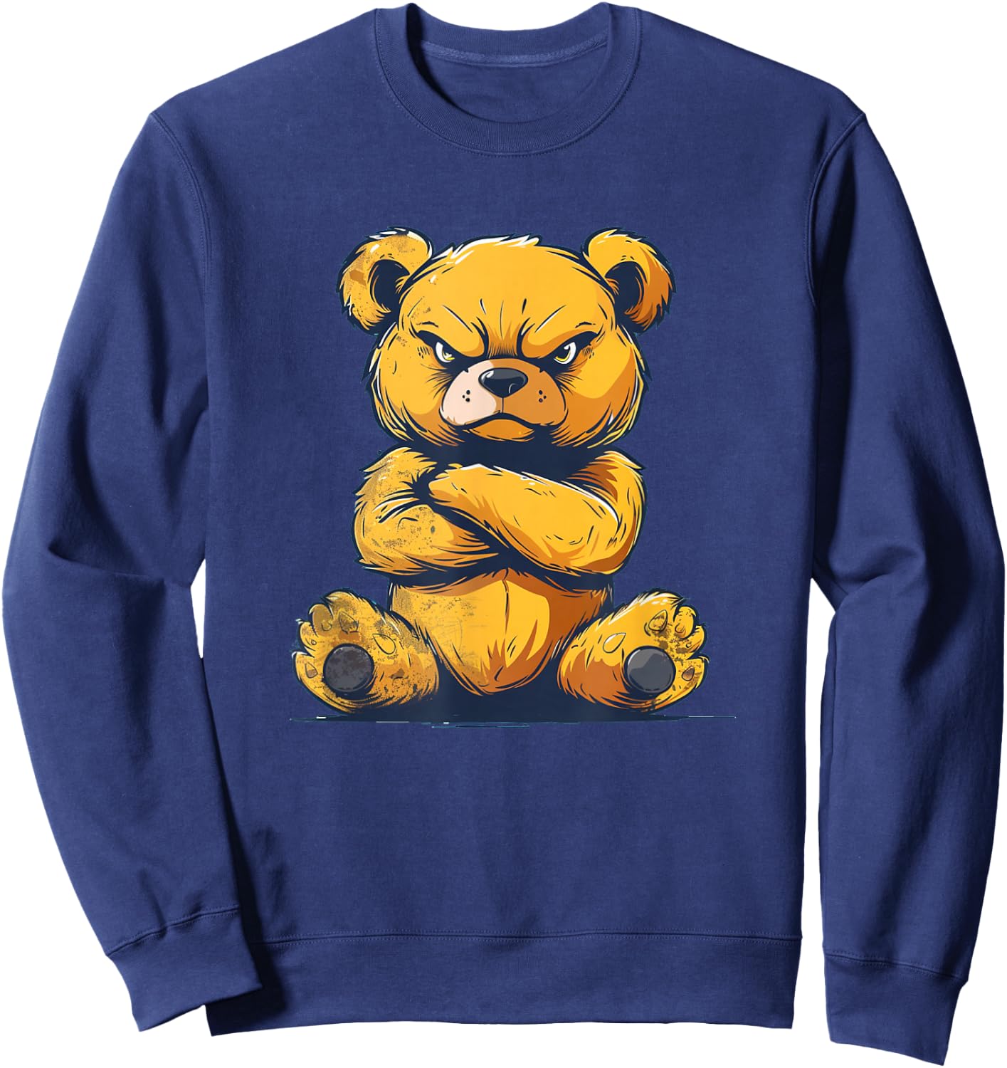 Furious Teddy Bear with crossed Arms Costume Sweatshirt - Sweatshirt | Navy