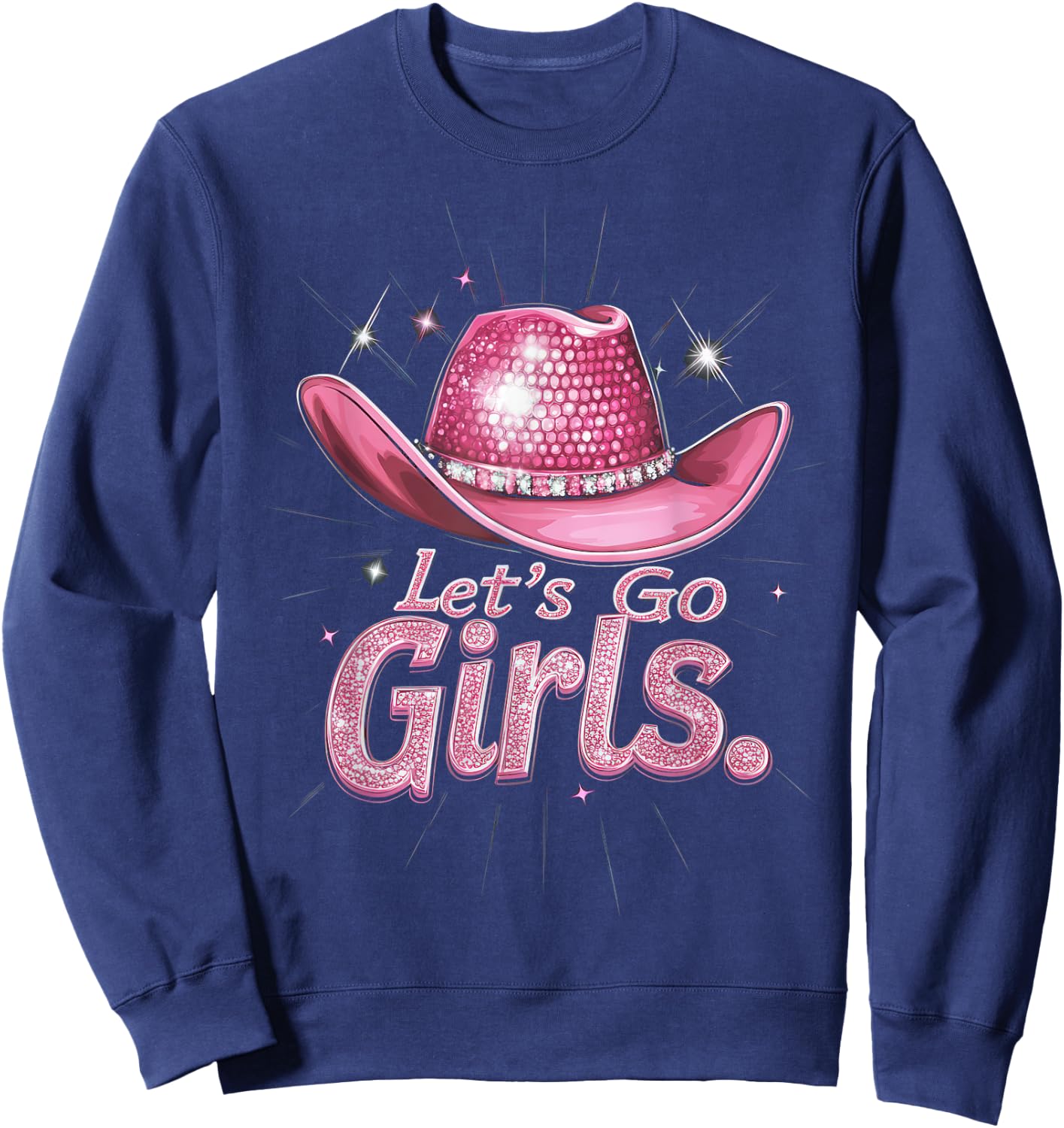 The Rodeo Cowgirl Fan Co. Western Cowgirl Rodeo Disco Retro Bachelorette Party Sweatshirt - Sweatshirt | Navy