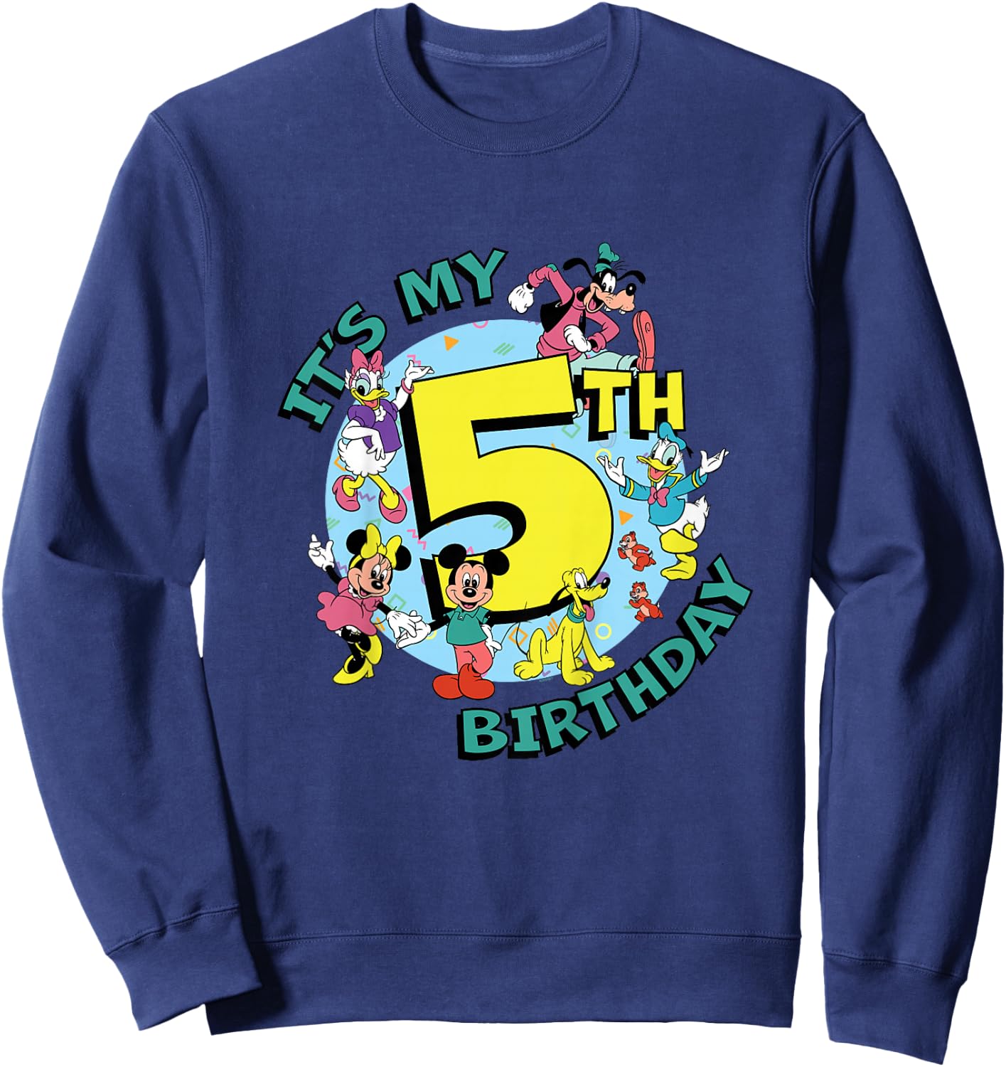 Disney Mickey and Friends It’s My Fifth 5th Birthday Sweatshirt - Sweatshirt | Navy