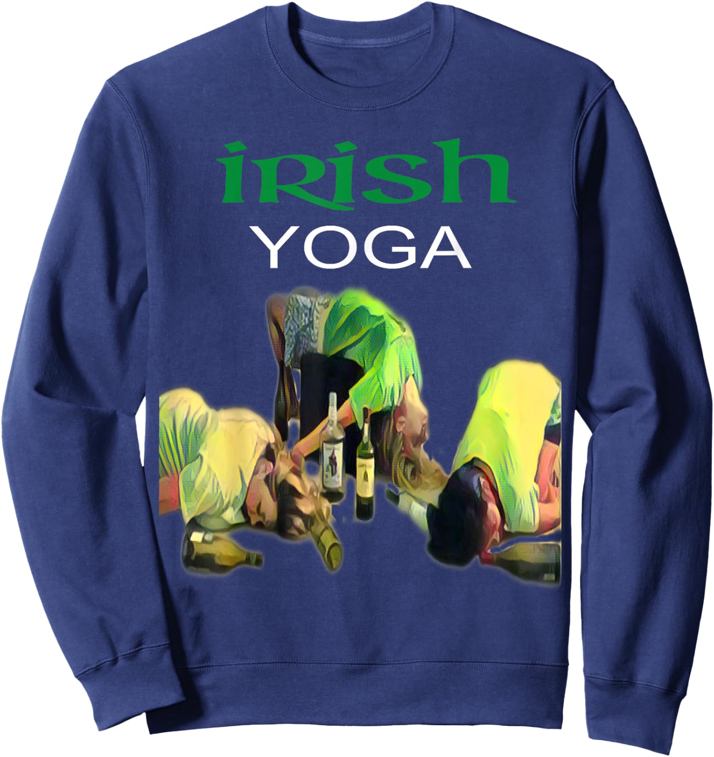 Irish Yoga Drinking T Shirt Sweatshirt - Sweatshirt | Navy