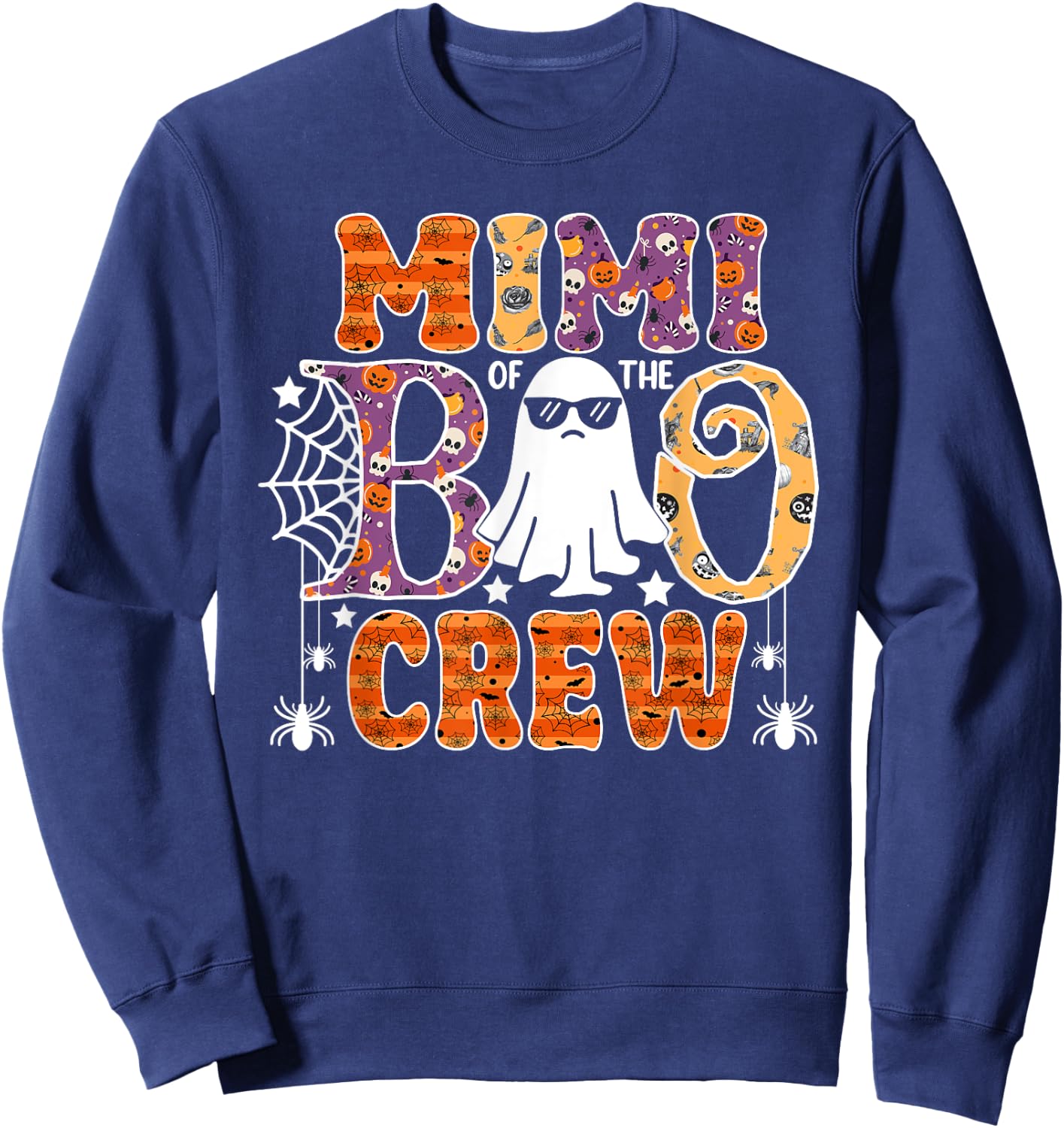 Mimi Of The Boo Crew Funny Halloween Family Matching Sweatshirt - Sweatshirt | Navy