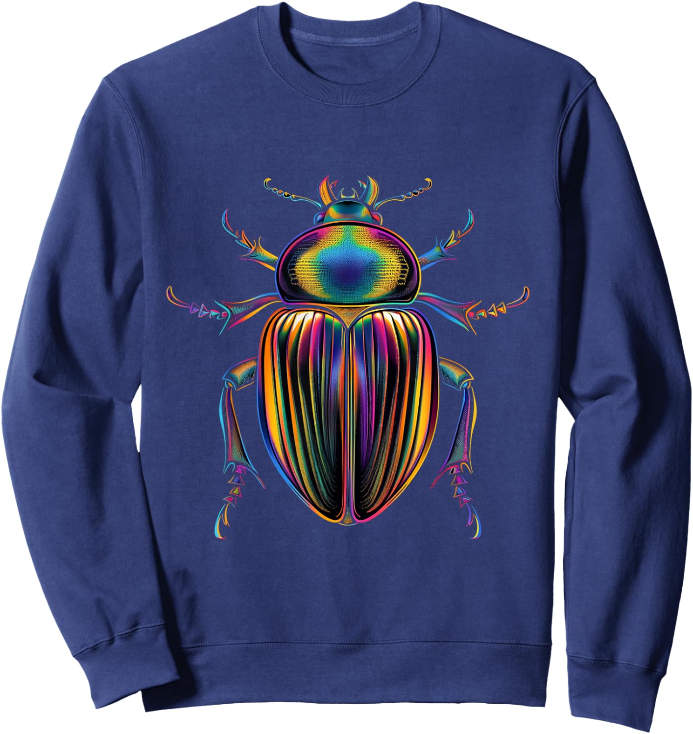 Scarab Beetle Colourful Insects Beetle Entomology Scarabaeus Sweatshirt - Sweatshirt | Navy