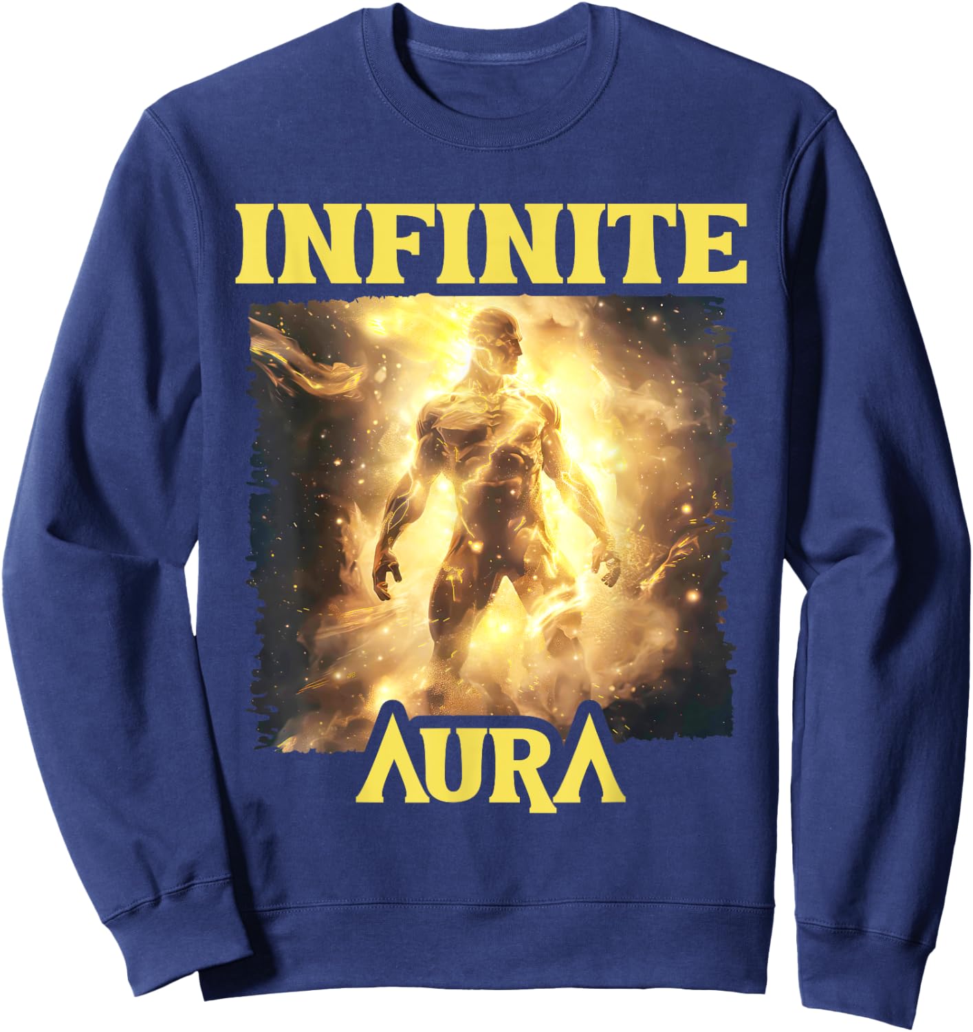 Infinite Aura Points Max Level Meme Funny Aura Sweatshirt - Sweatshirt | Navy