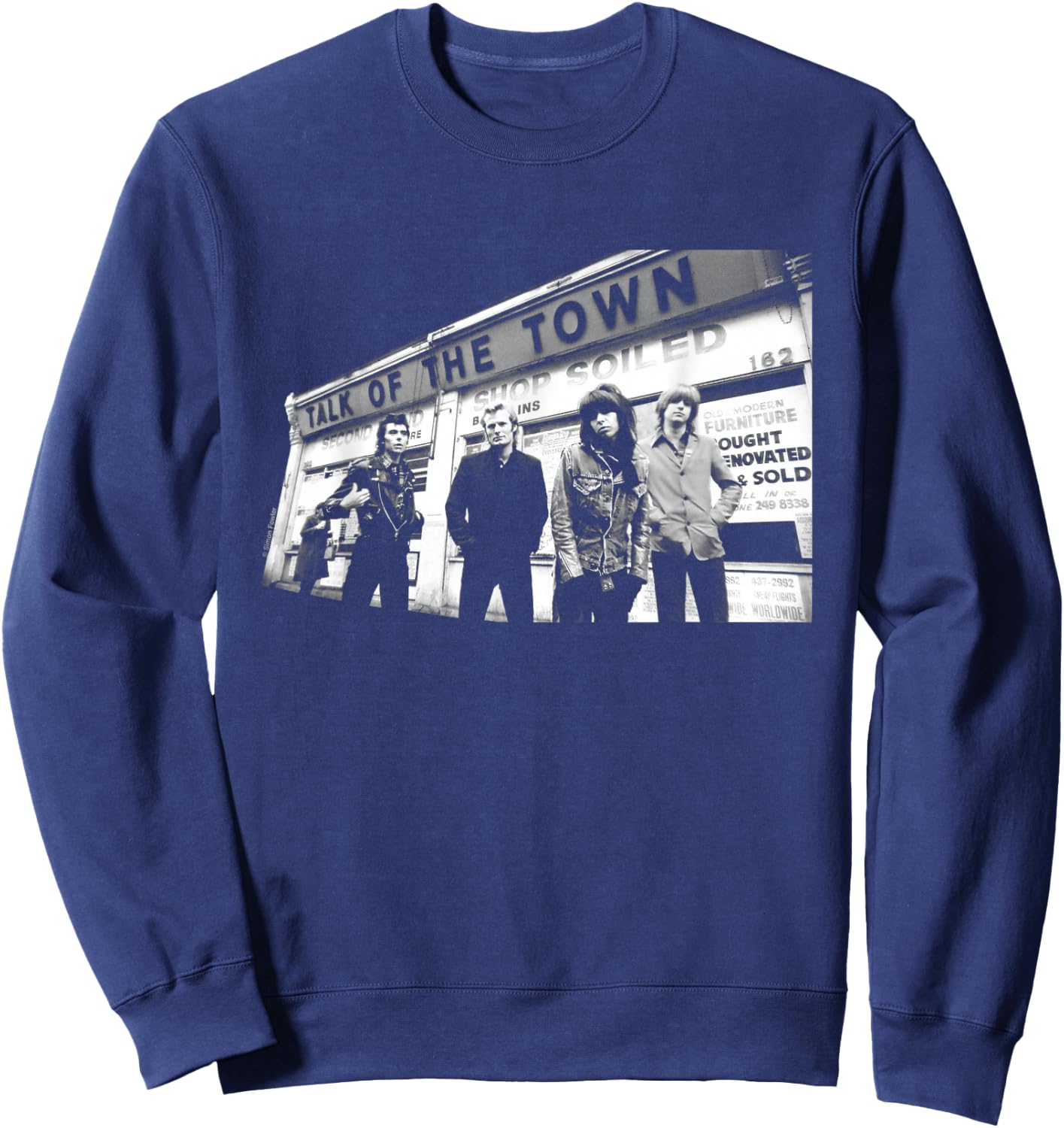 The Pretenders Talk Of The Town B&W By Simon Fowler Sweatshirt - Sweatshirt | Navy