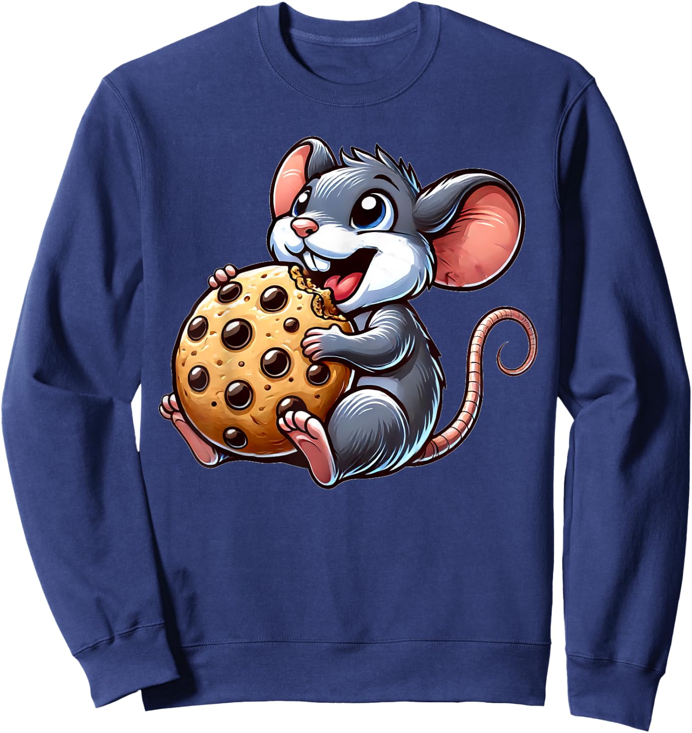 Cute Mouse Cookie Rat Sweatshirt - Sweatshirt | Navy