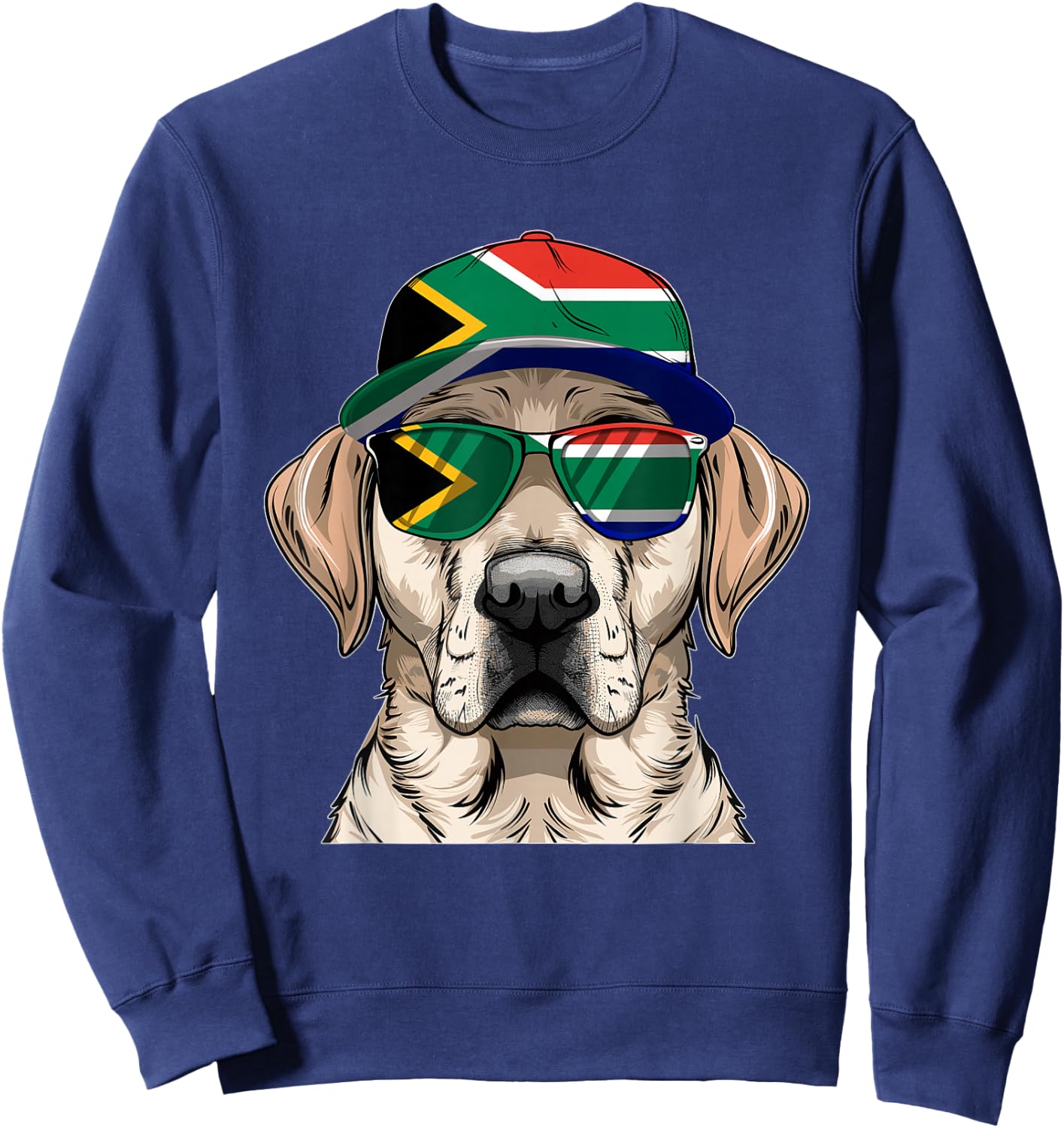 South African Flag Dog Owner Souvenirs Products South Africa Sweatshirt - Sweatshirt | Navy