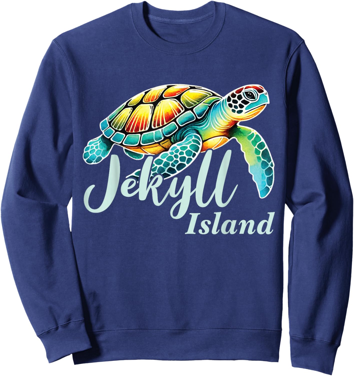 Jekyll Island Sea Turtle, Jekyll Island Sweatshirt - Sweatshirt | Navy