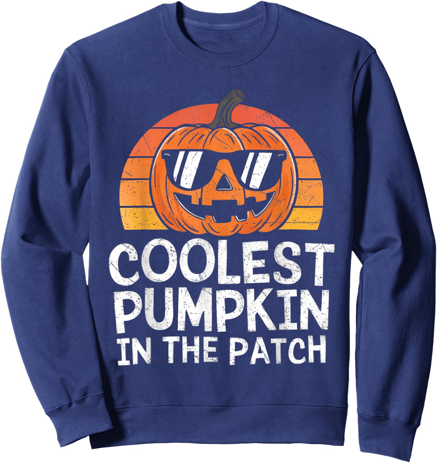 Coolest Pumpkin In The Patch Halloween Outfit Teens Boys Kid Sweatshirt - Sweatshirt | Navy