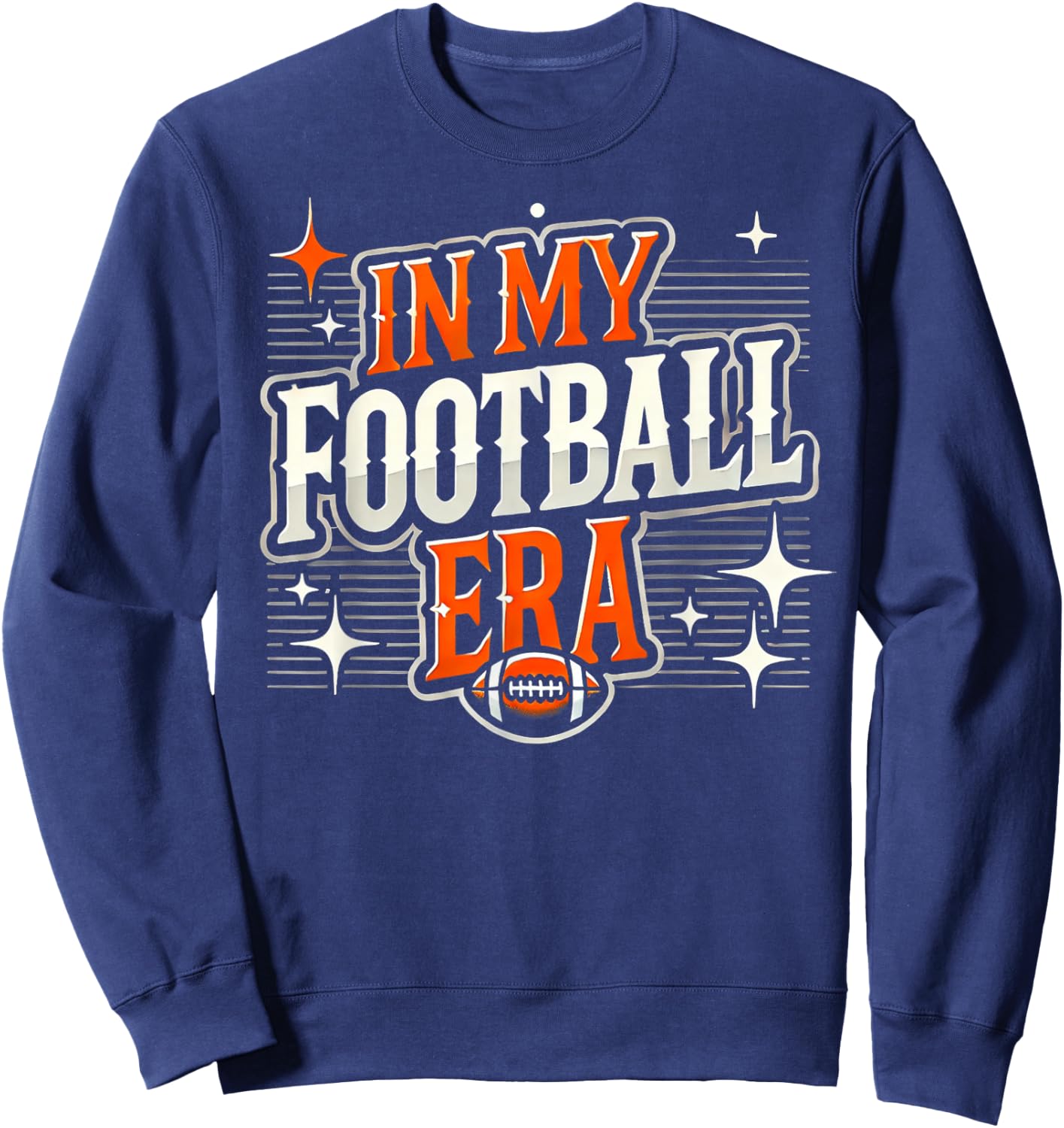In My Football Era Funny Fan Football Player Retro Sweatshirt - Sweatshirt | Navy