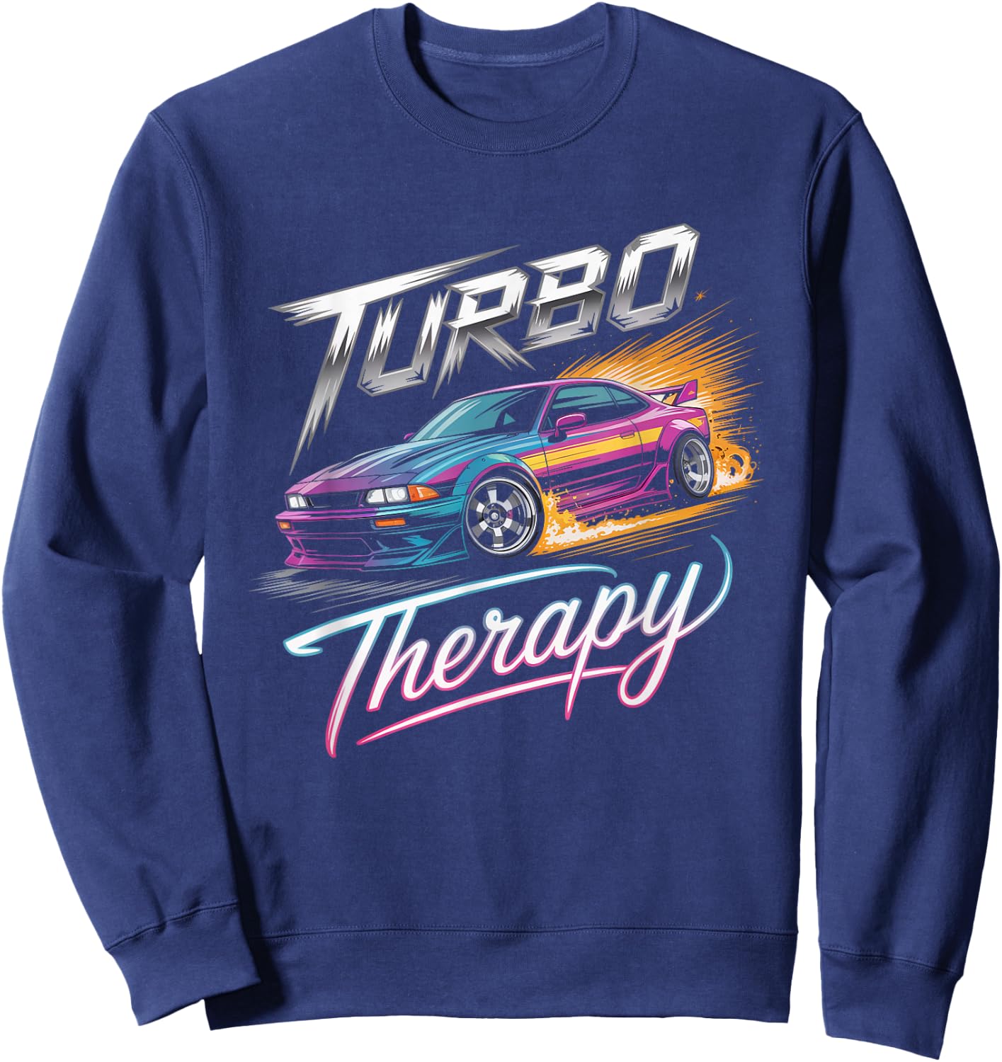 JDM Tuner Turbo Therapy Sweatshirt - Sweatshirt | Navy