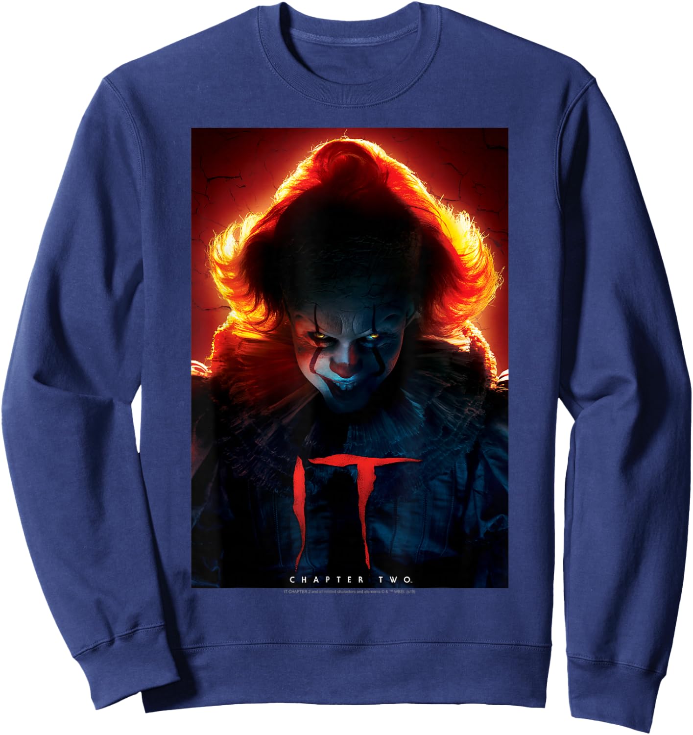 IT: Chapter Two Pennywise Glow Poster Sweatshirt - Sweatshirt | Navy