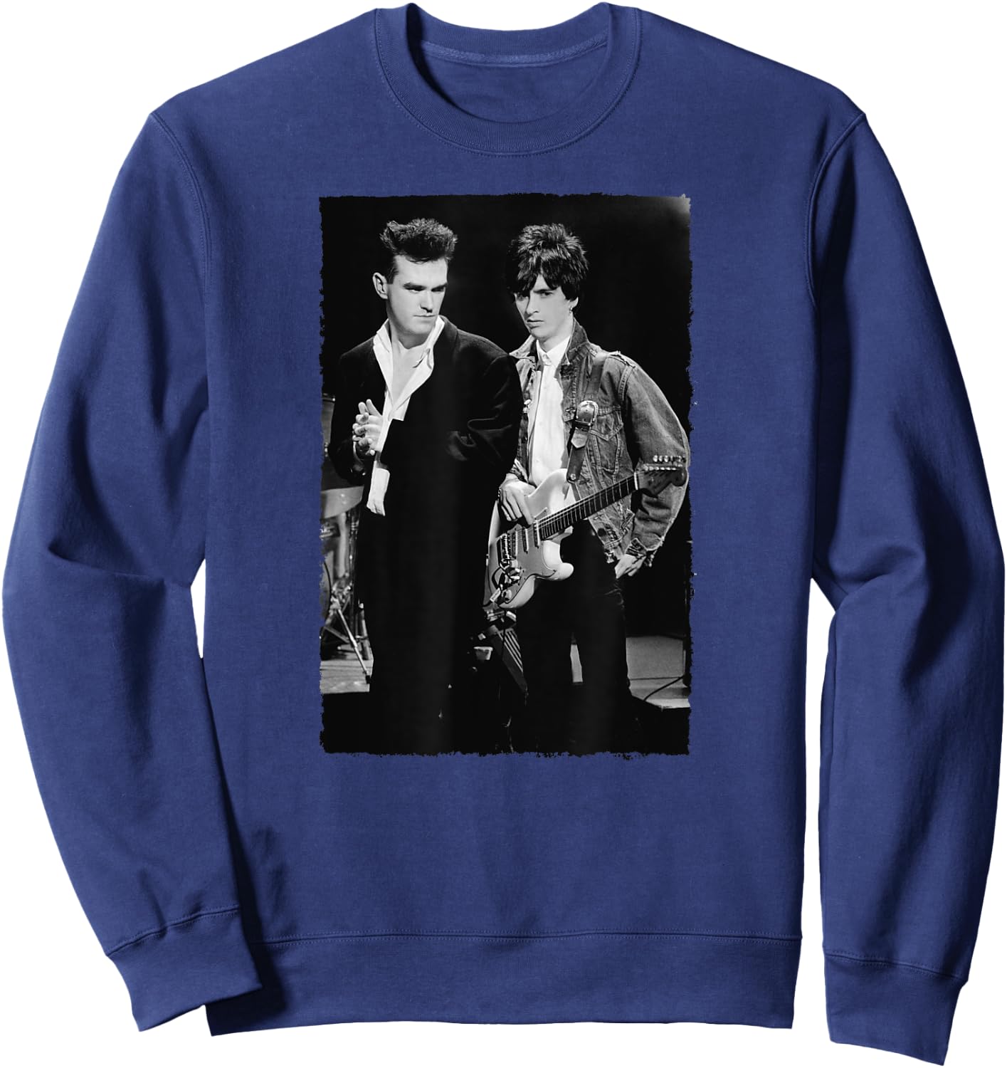 The Smiths Morrissey And Johnny Marr Live By Stephen Wright Sweatshirt - Sweatshirt | Navy