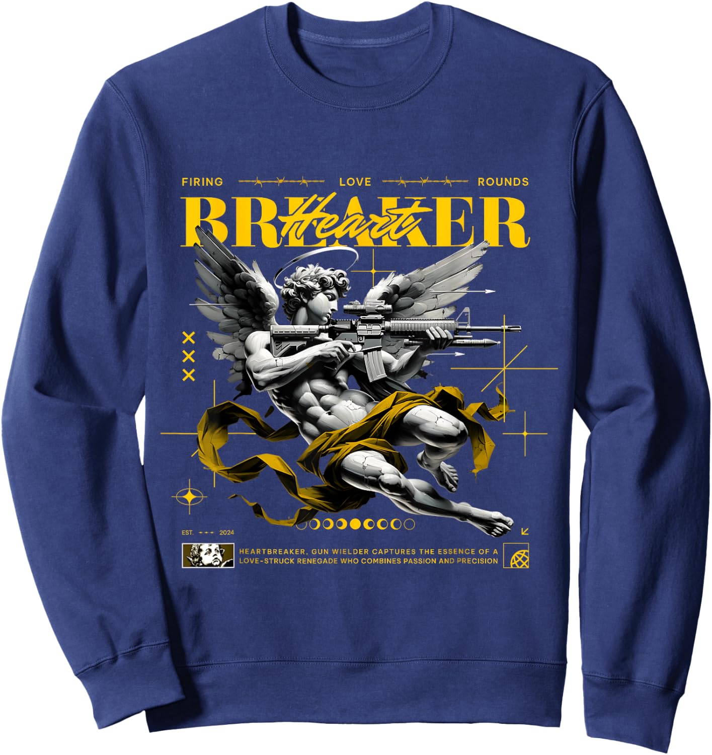 Heart Breaker Vivid Sulfur 4s Matching Women Sweatshirt - Sweatshirt | Navy