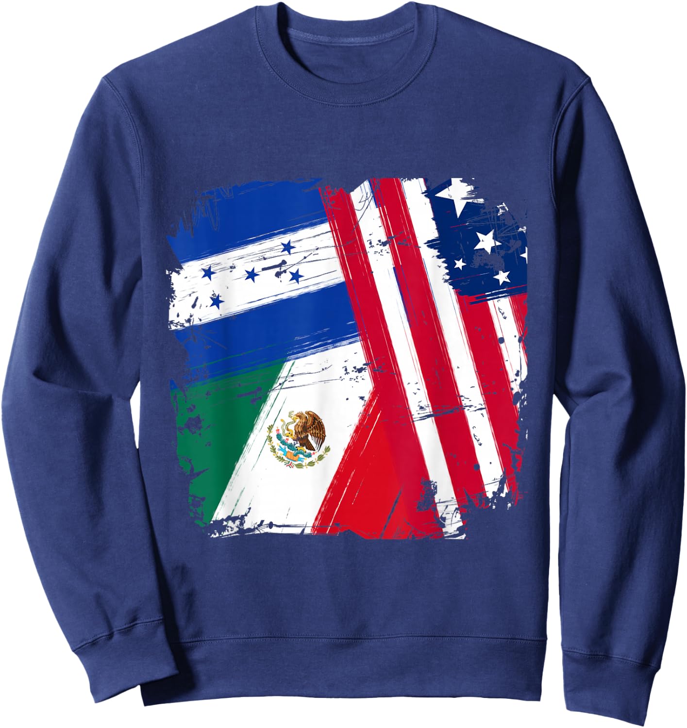 USA Mexico Honduras Flags Sweatshirt - Sweatshirt | Navy