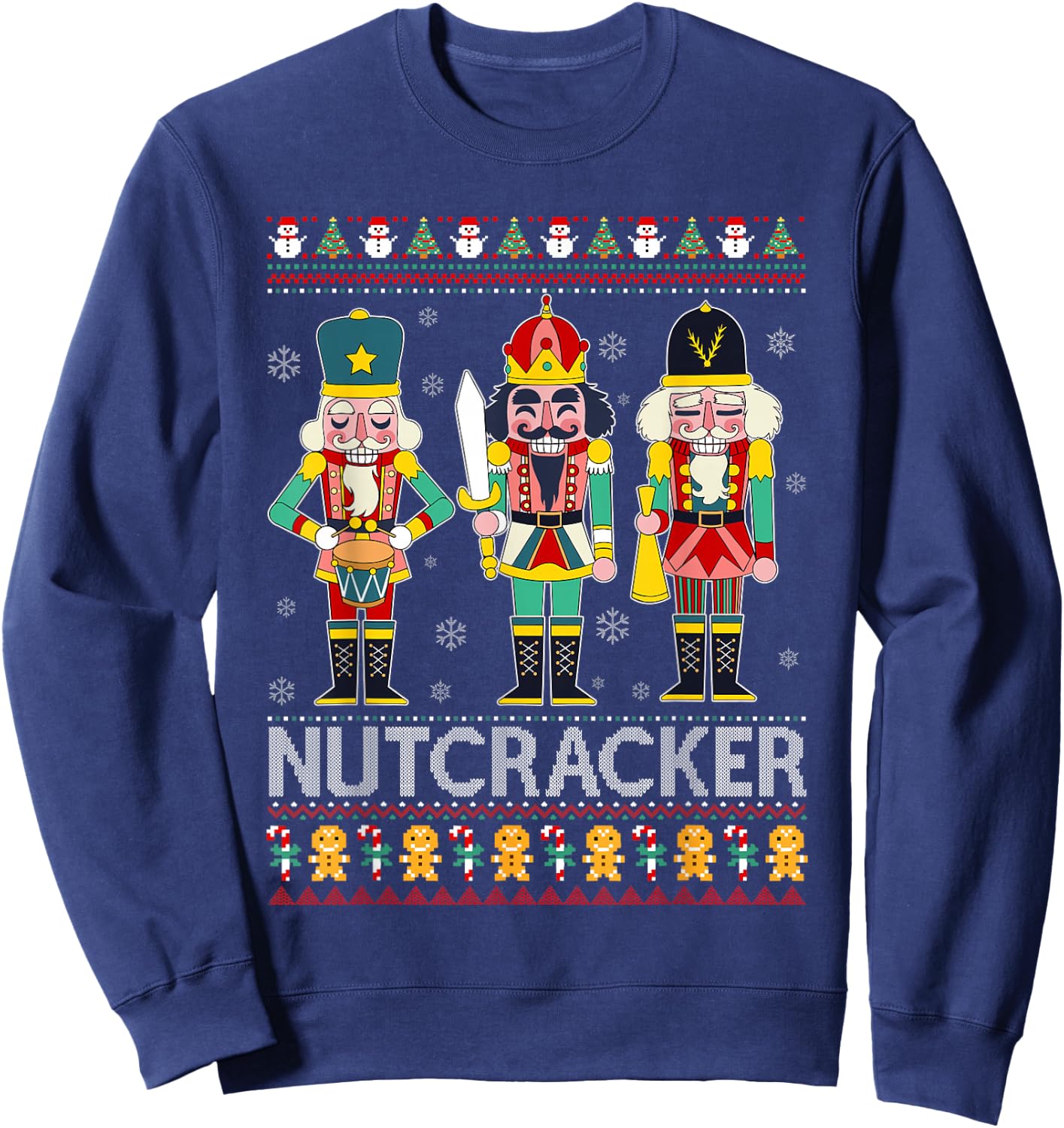 Nutcracker Squad Shirt Funny Ugly Christmas Sweater Xmas Sweatshirt - Sweatshirt | Navy