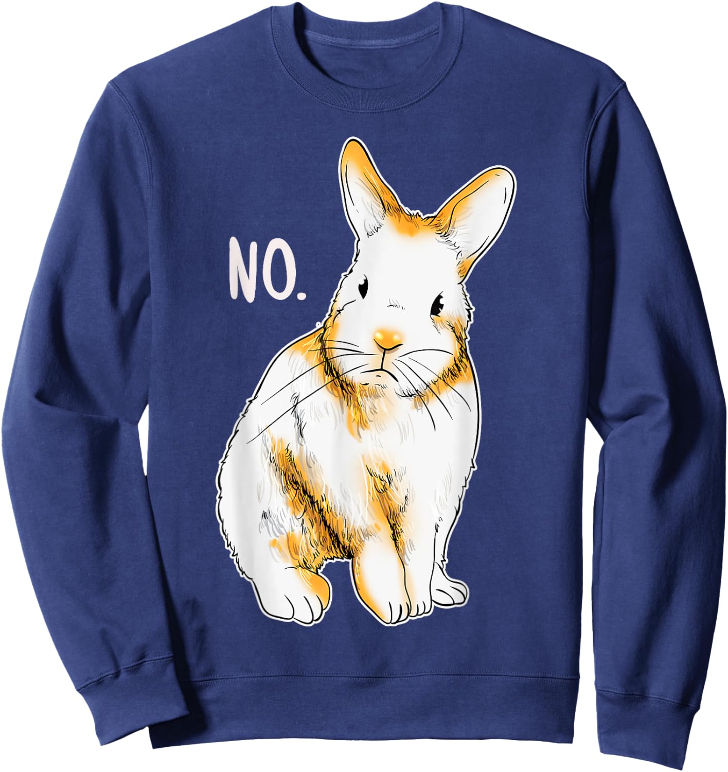 Disapproving Rabbit Funny Animals Shirt Rabbit Shirt Sweatshirt - Sweatshirt | Navy