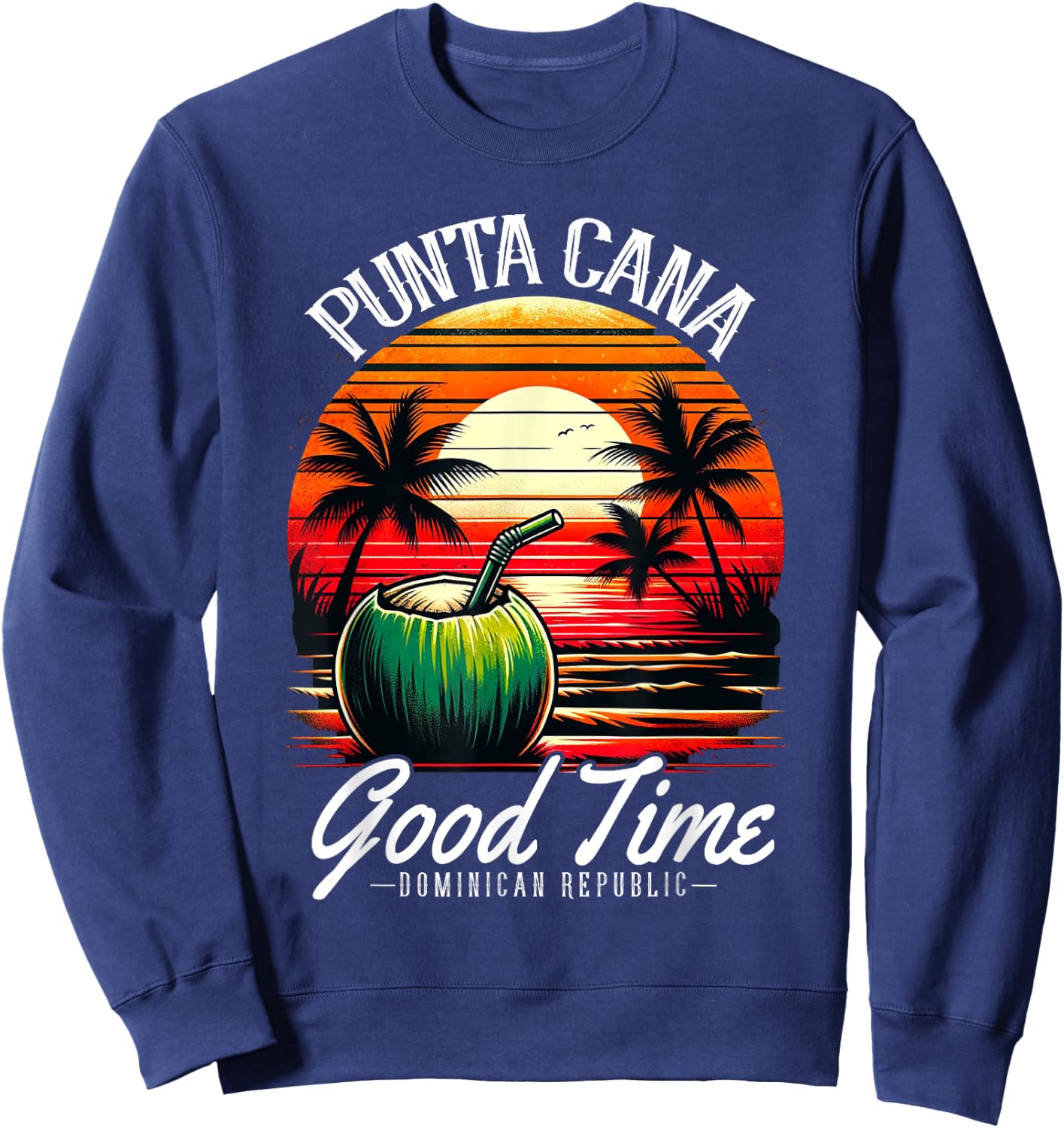 Punta Cana Family Vacation Shirt Dominican Republic Beach Men Women Girls Kids Sweatshirt - Sweatshirt | Navy