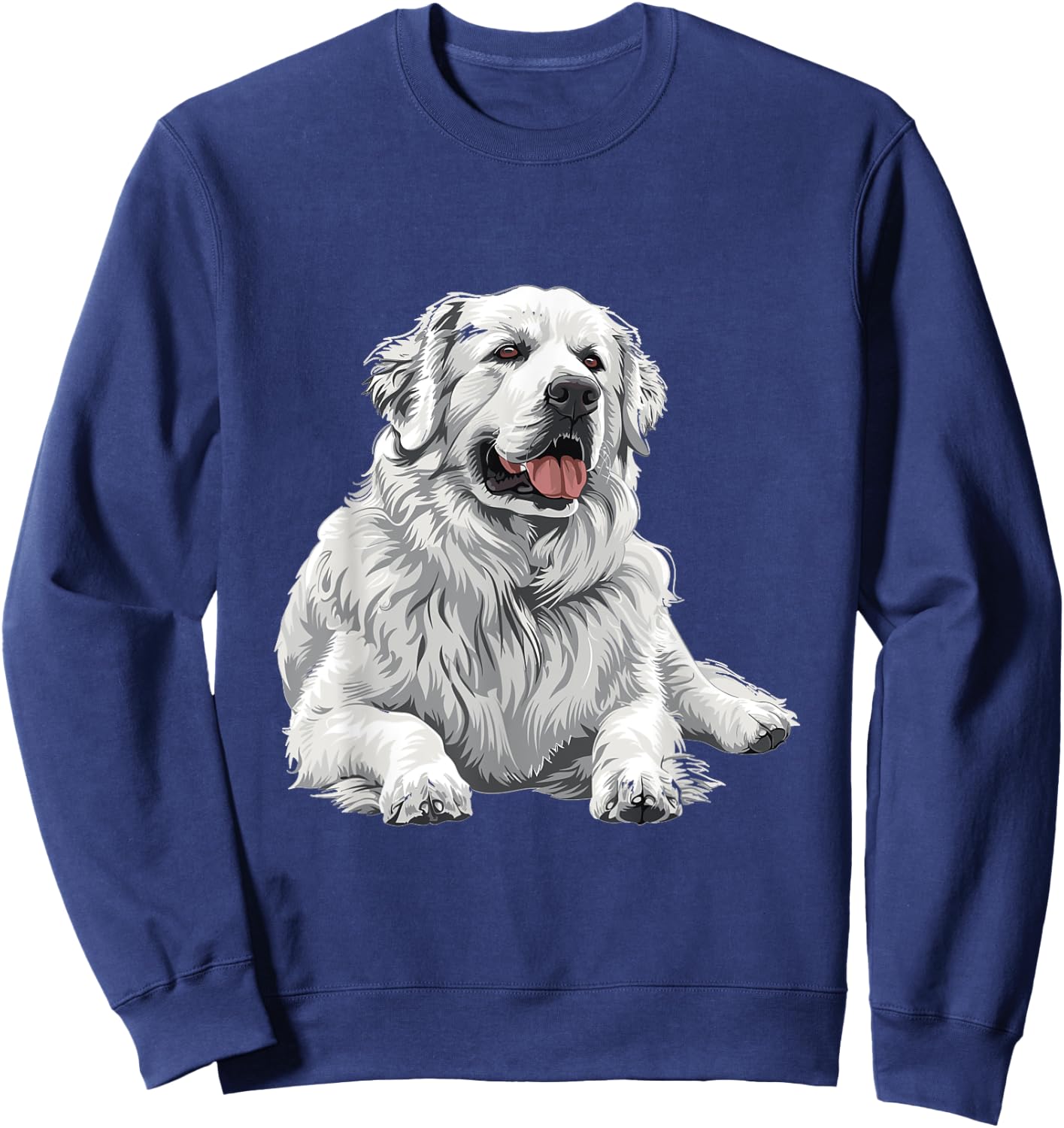 Great Pyrenees Dog Breed Graphic Sweatshirt - Sweatshirt | Navy