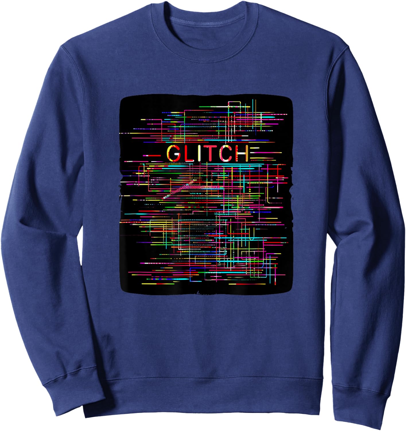 Nice colorful Glitch Speech Costume for Boys and Girls Sweatshirt - Sweatshirt | Navy