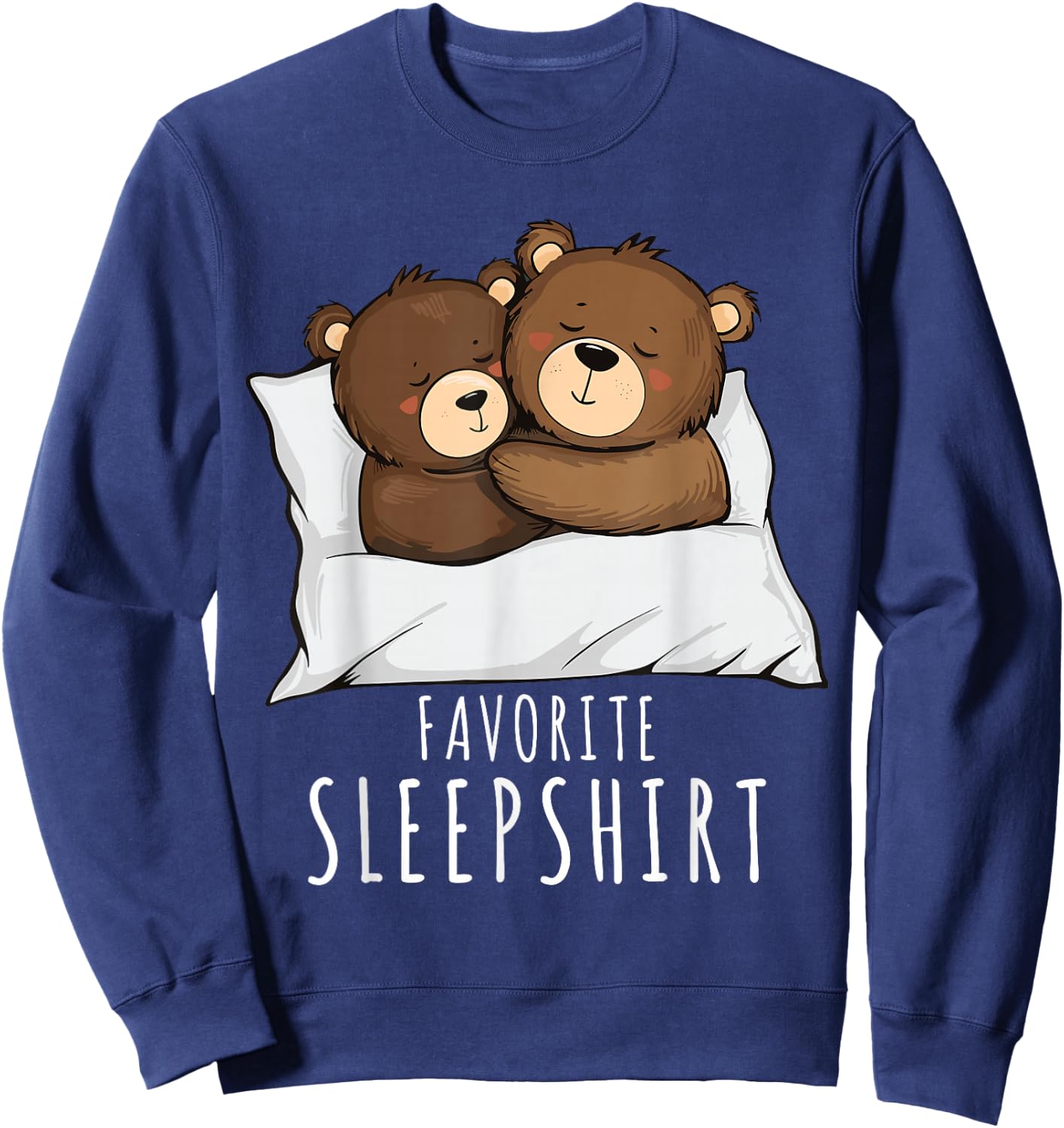 Couples Bears Pajama Favourite Sleepshirt Bears Sweatshirt - Sweatshirt | Navy