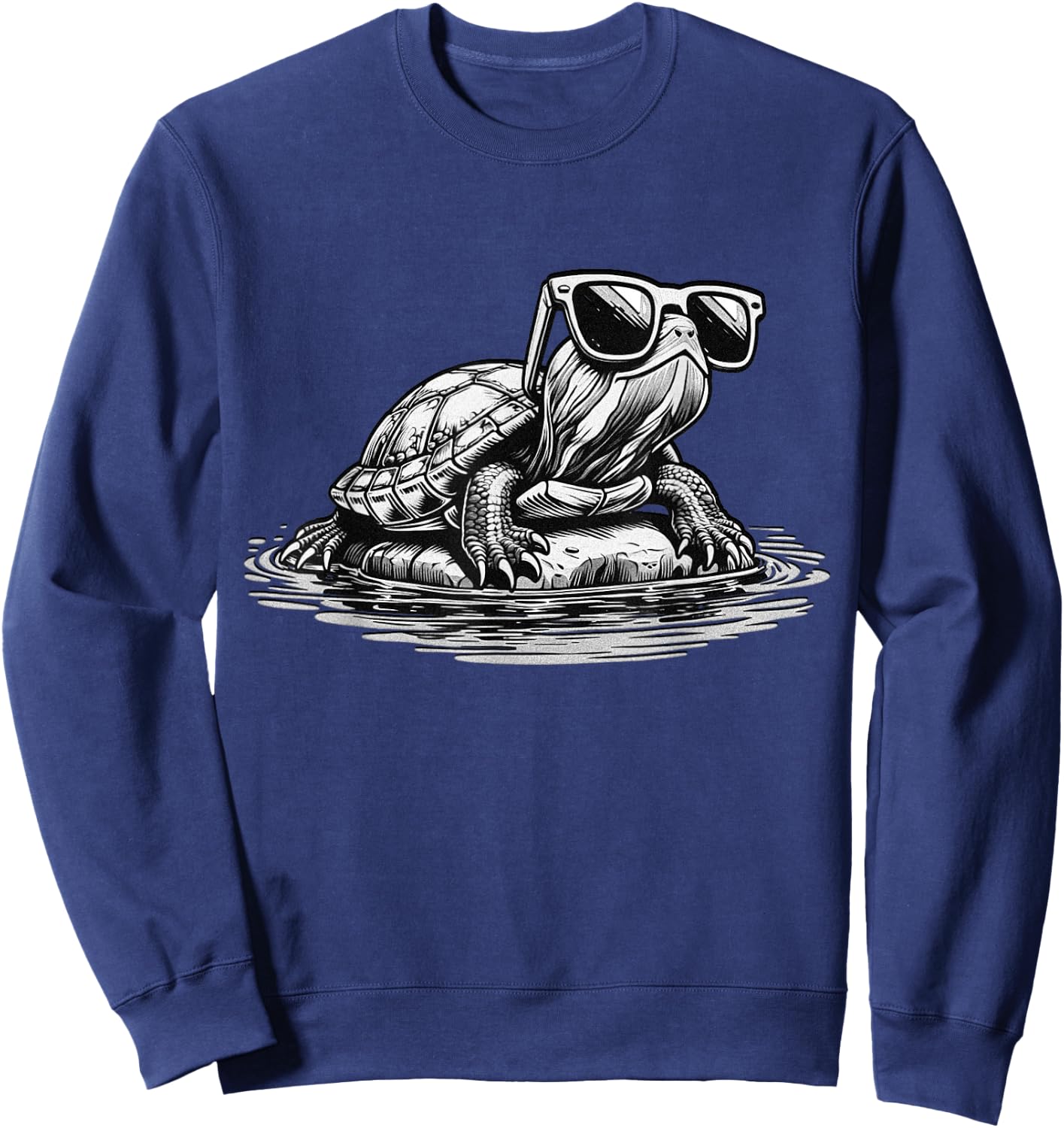 Painted Turtle Design Sweatshirt - Sweatshirt | Navy