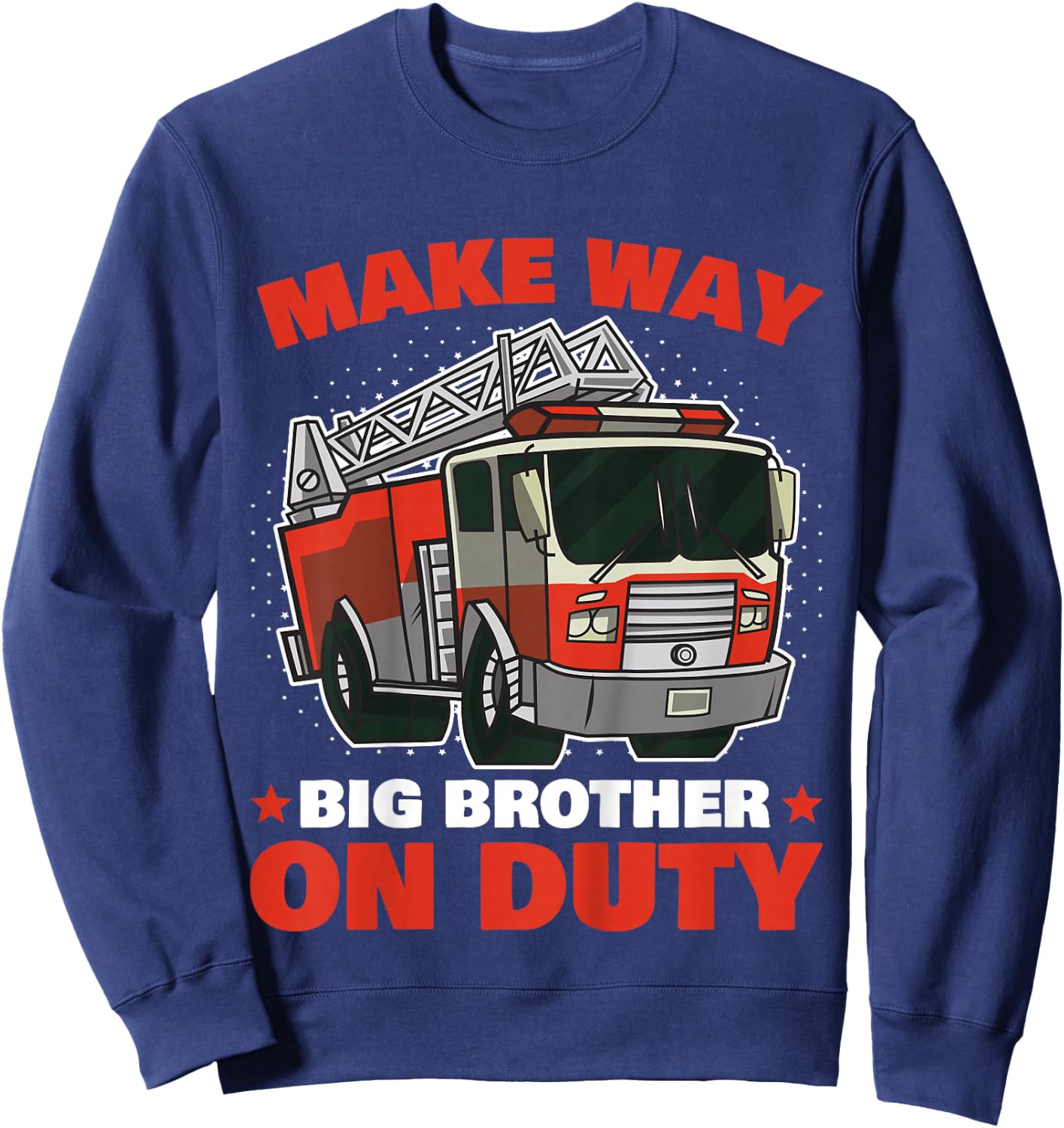 Kids Big Brother Firefighter Shirt | Brother Boys Firefighter Sweatshirt - Sweatshirt | Navy